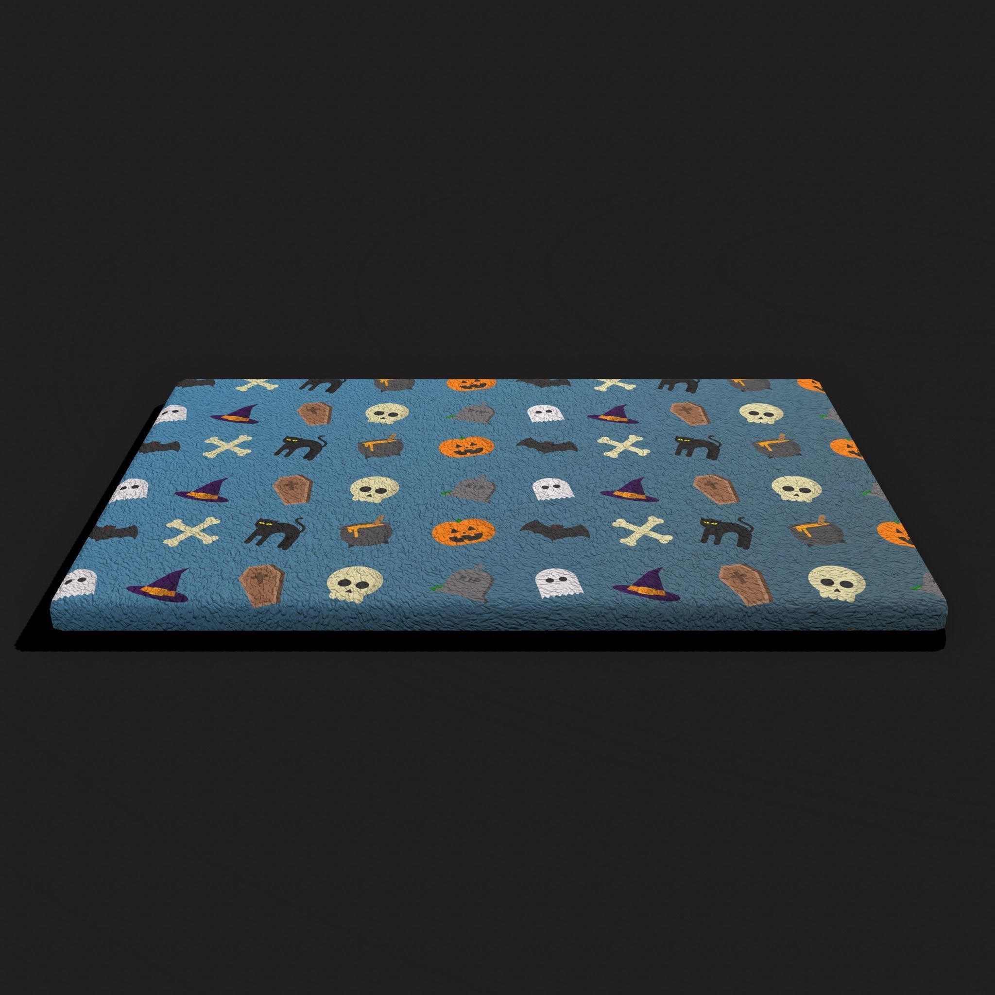 Halloween Figures Decorative Mat Low-poly 3D model_9