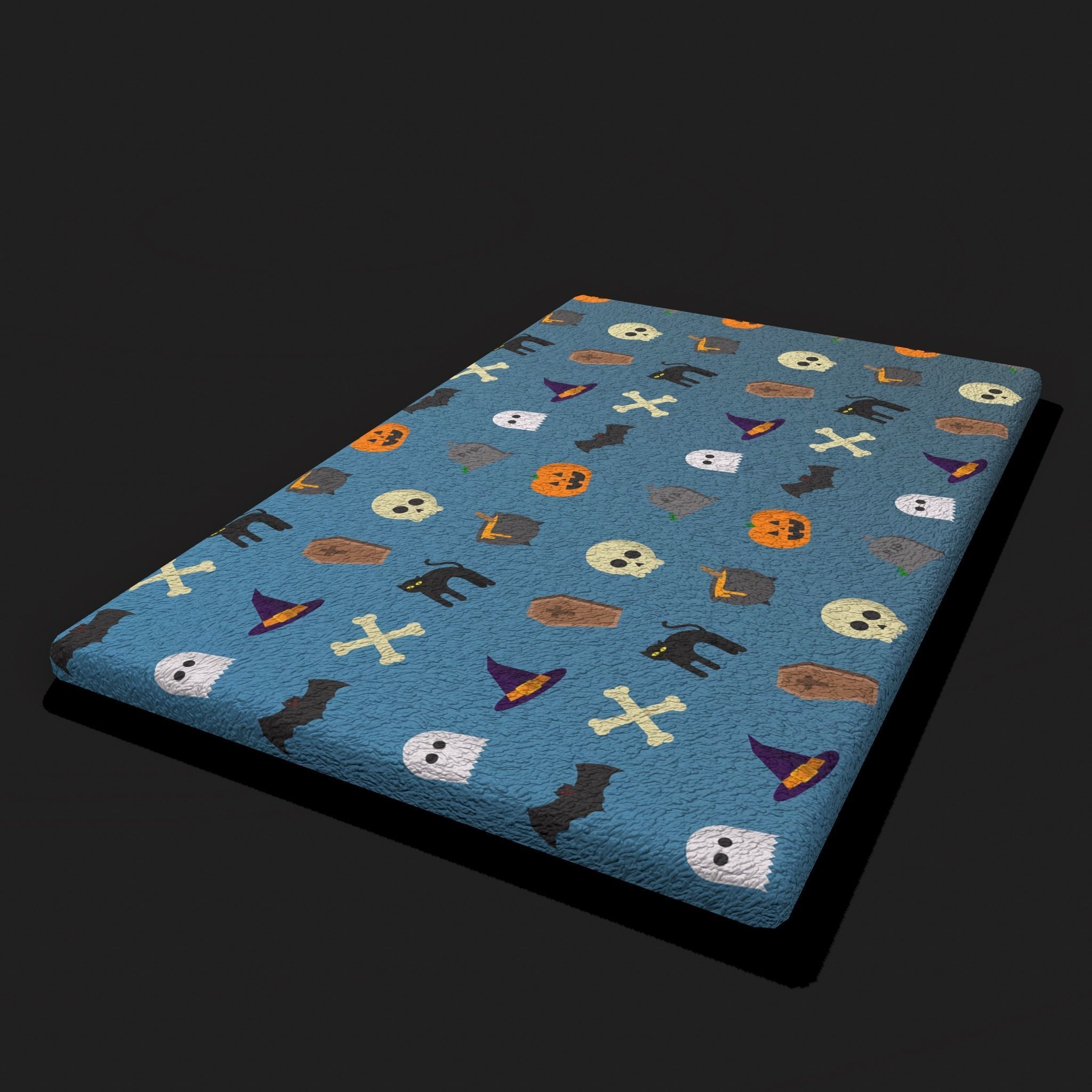 Halloween Figures Decorative Mat Low-poly 3D model_7