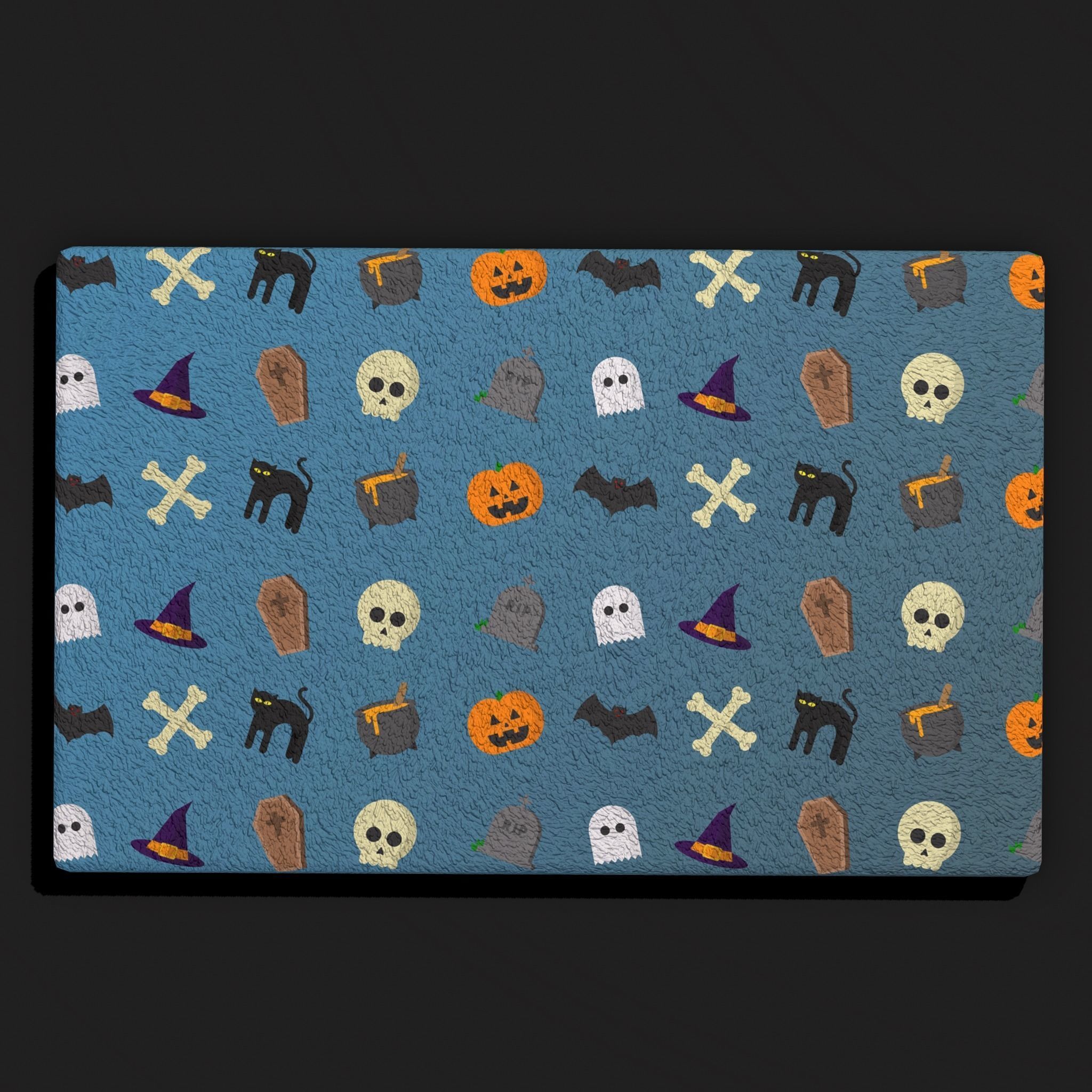 Halloween Figures Decorative Mat Low-poly 3D model_26