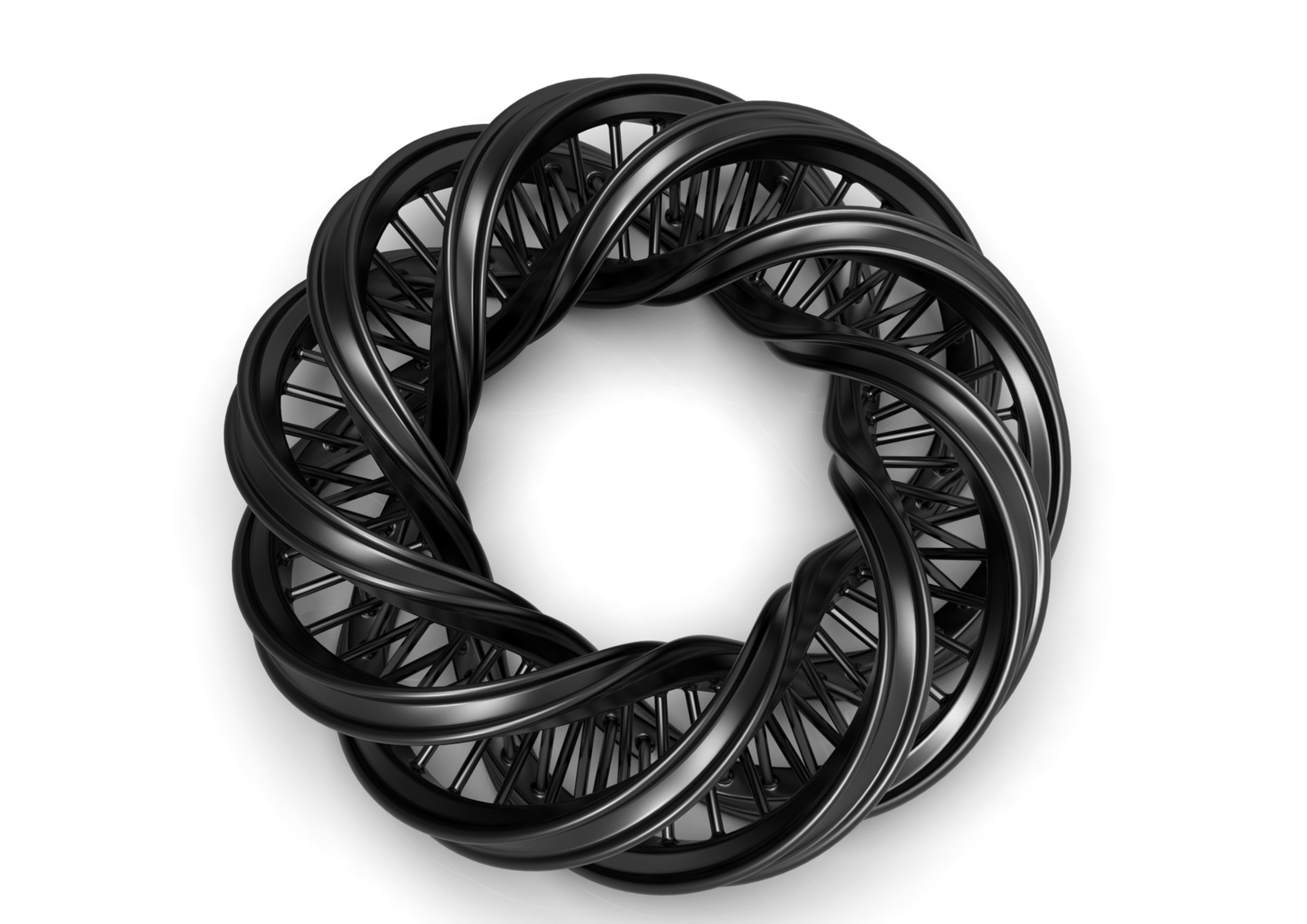zilian spiral dna ring 3D print model_2