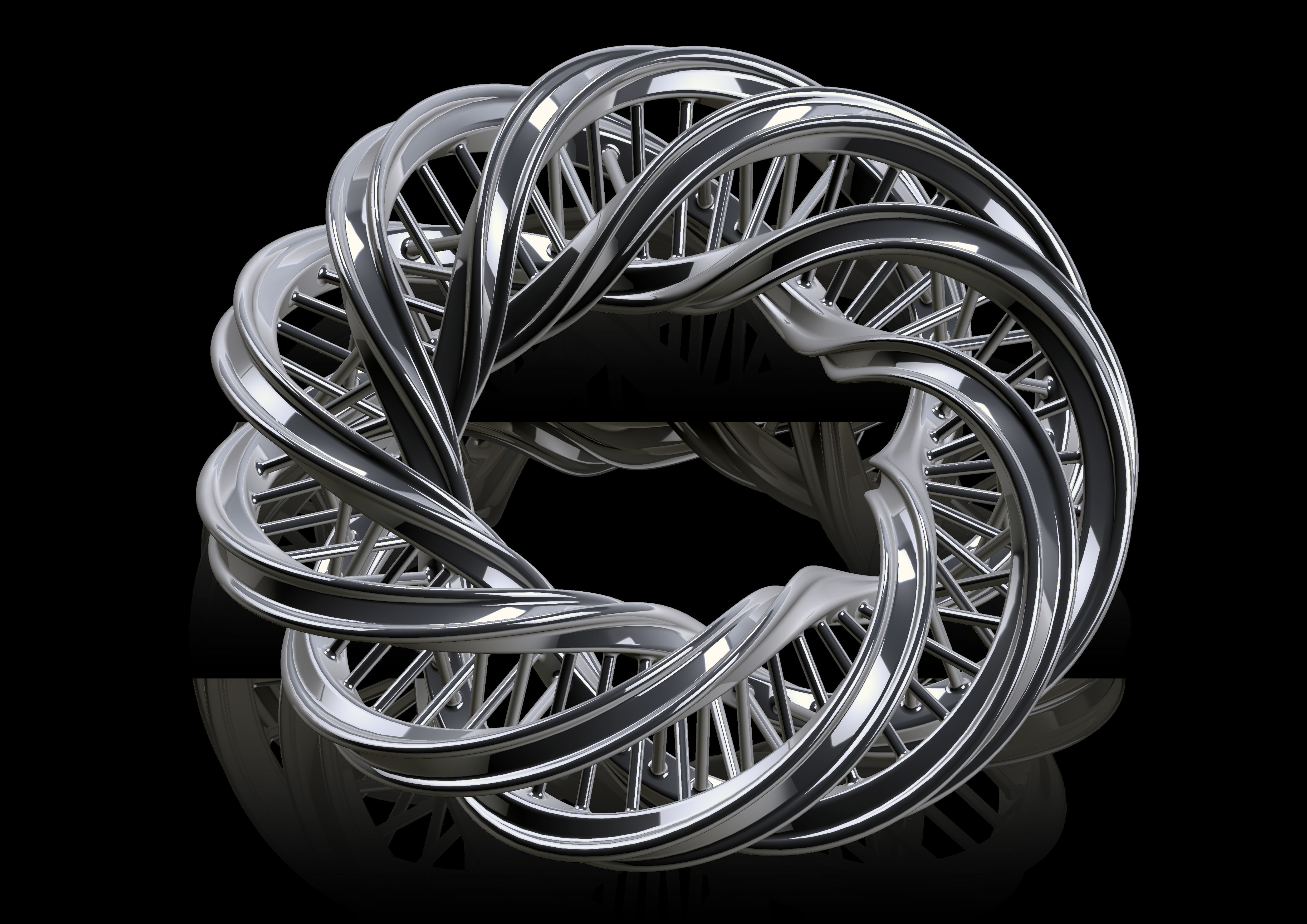 zilian spiral dna ring 3D print model_3