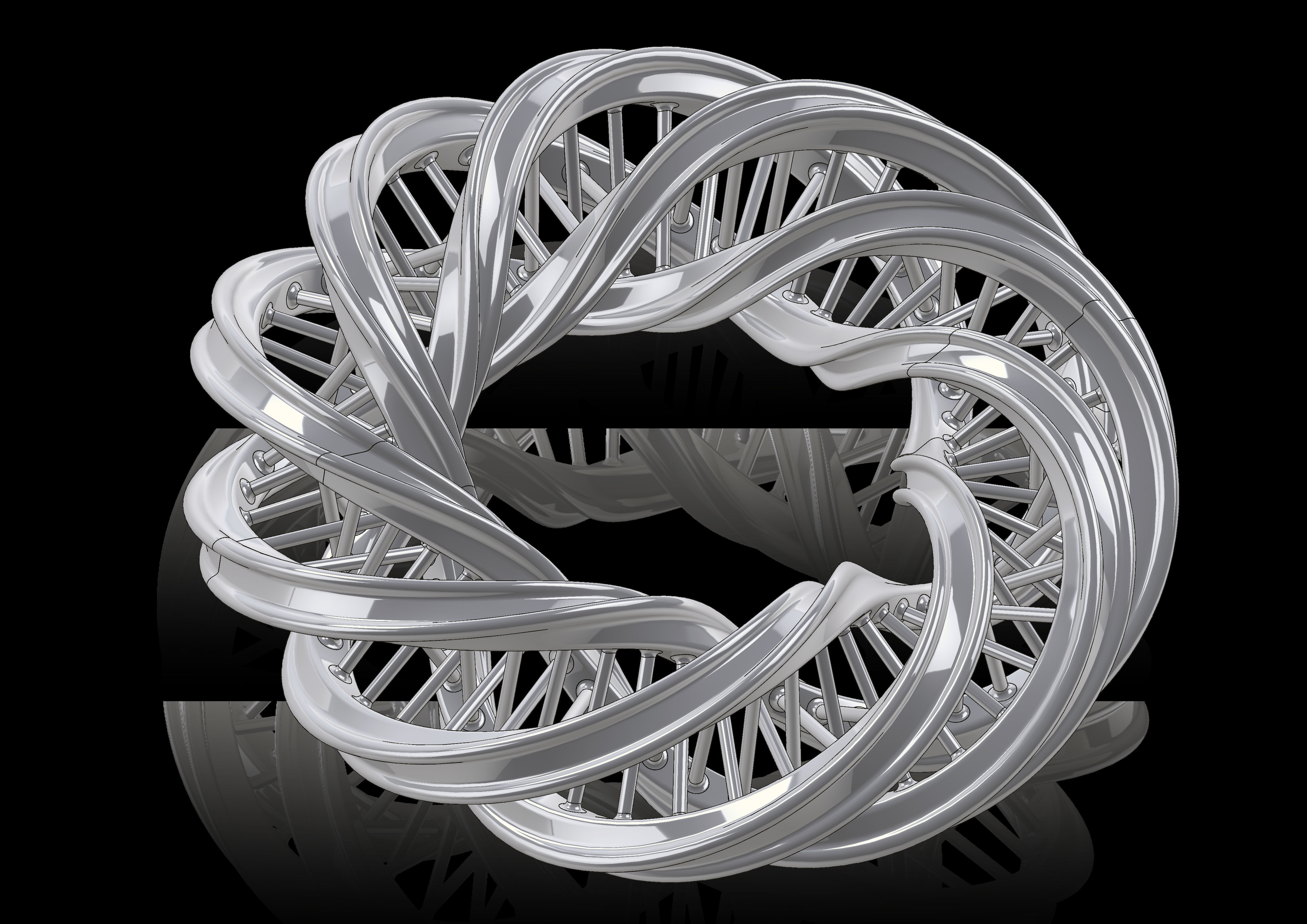 zilian spiral dna ring 3D print model_5