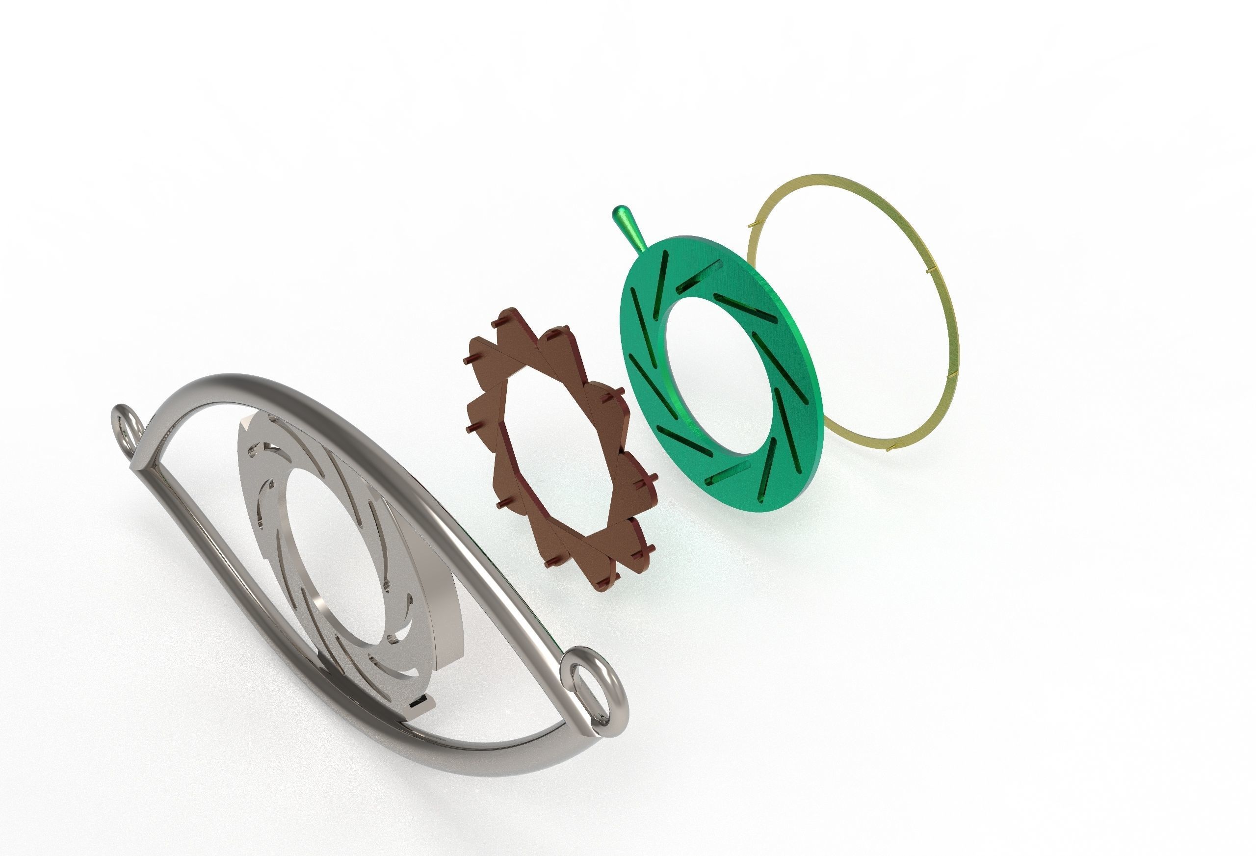 eye iris diaphragm pendant 3D print model_58