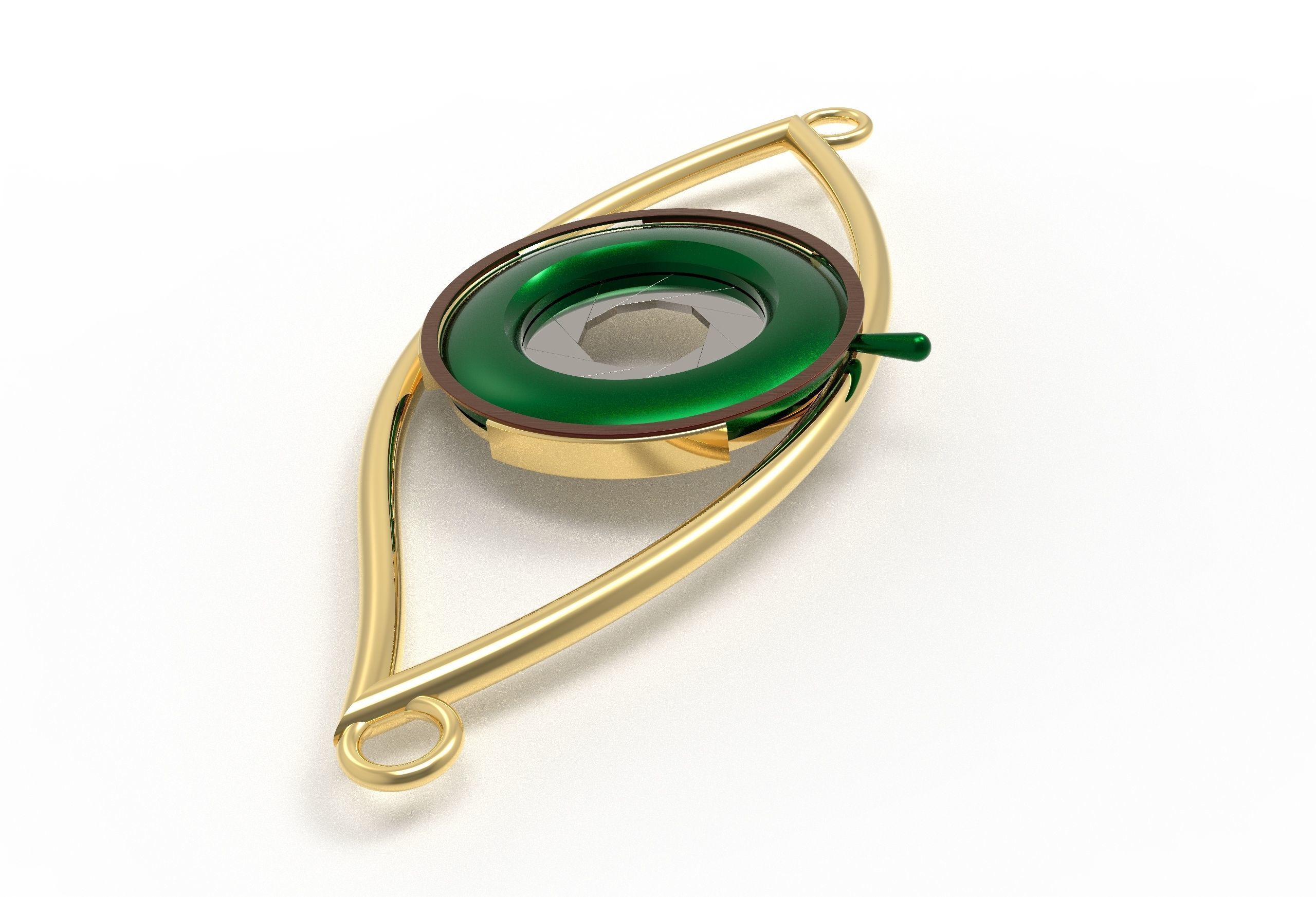 eye iris diaphragm pendant 3D print model_49