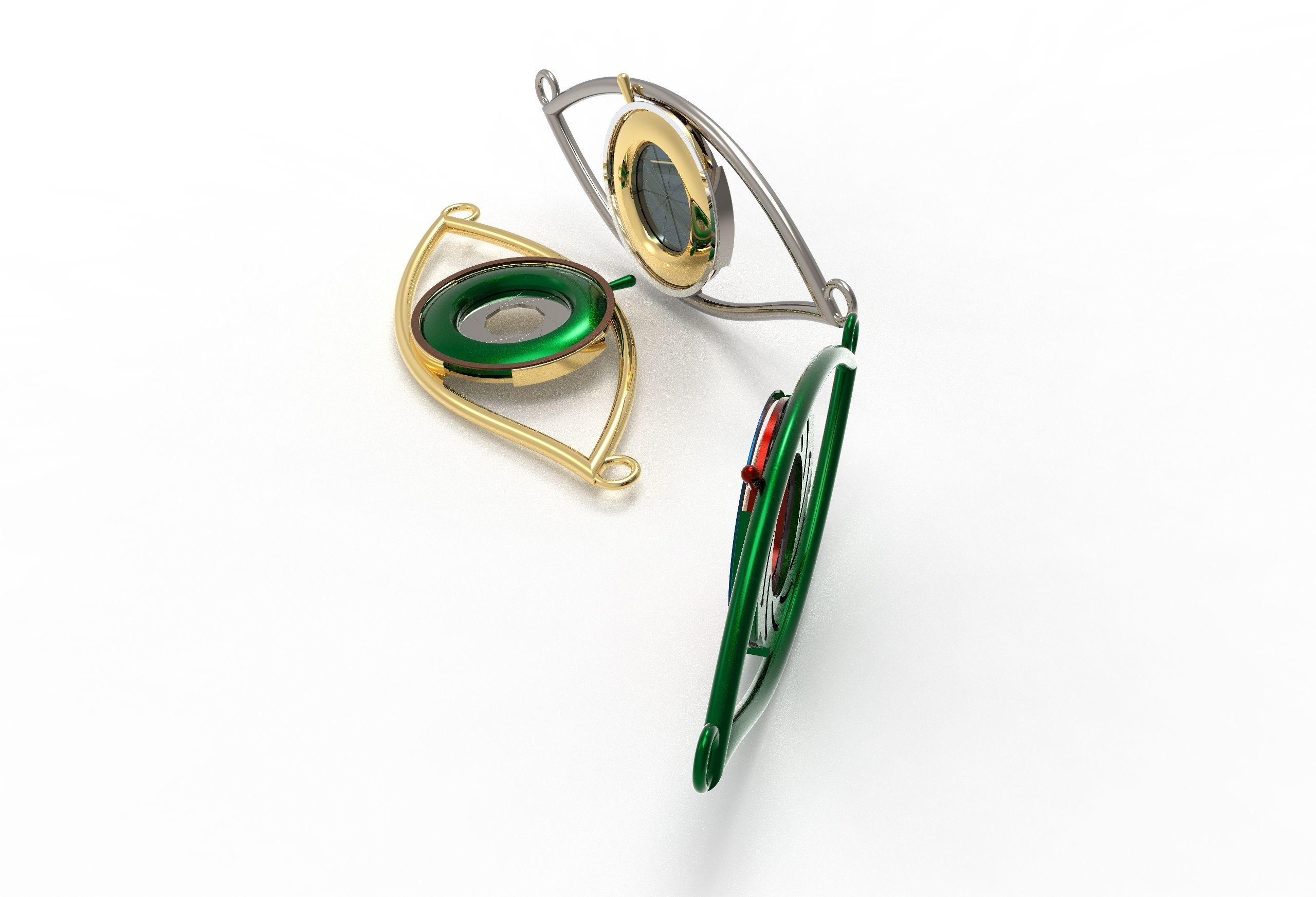 eye iris diaphragm pendant 3D print model_37