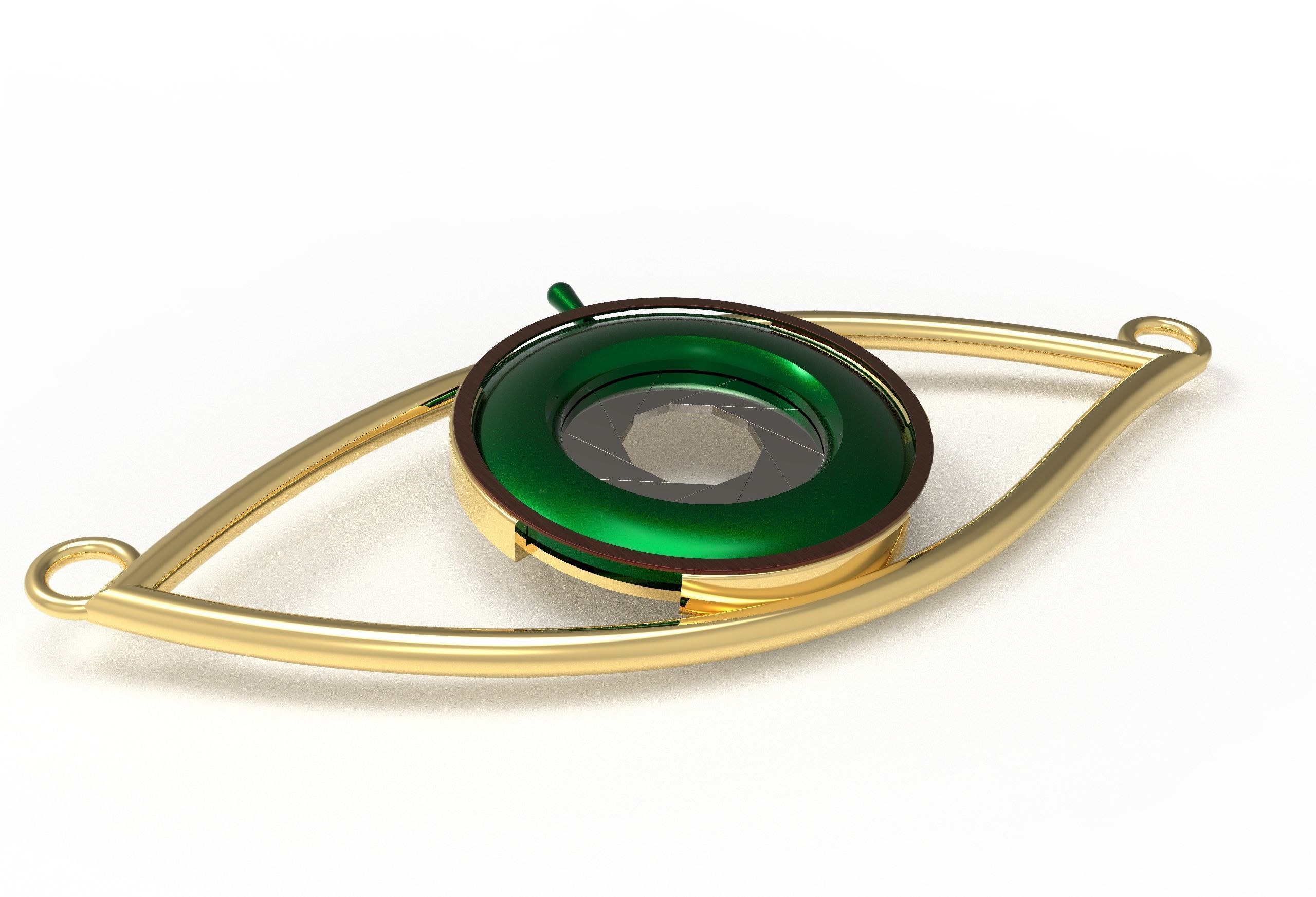 eye iris diaphragm pendant 3D print model_54