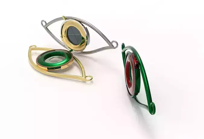 eye iris diaphragm pendant 3D print model