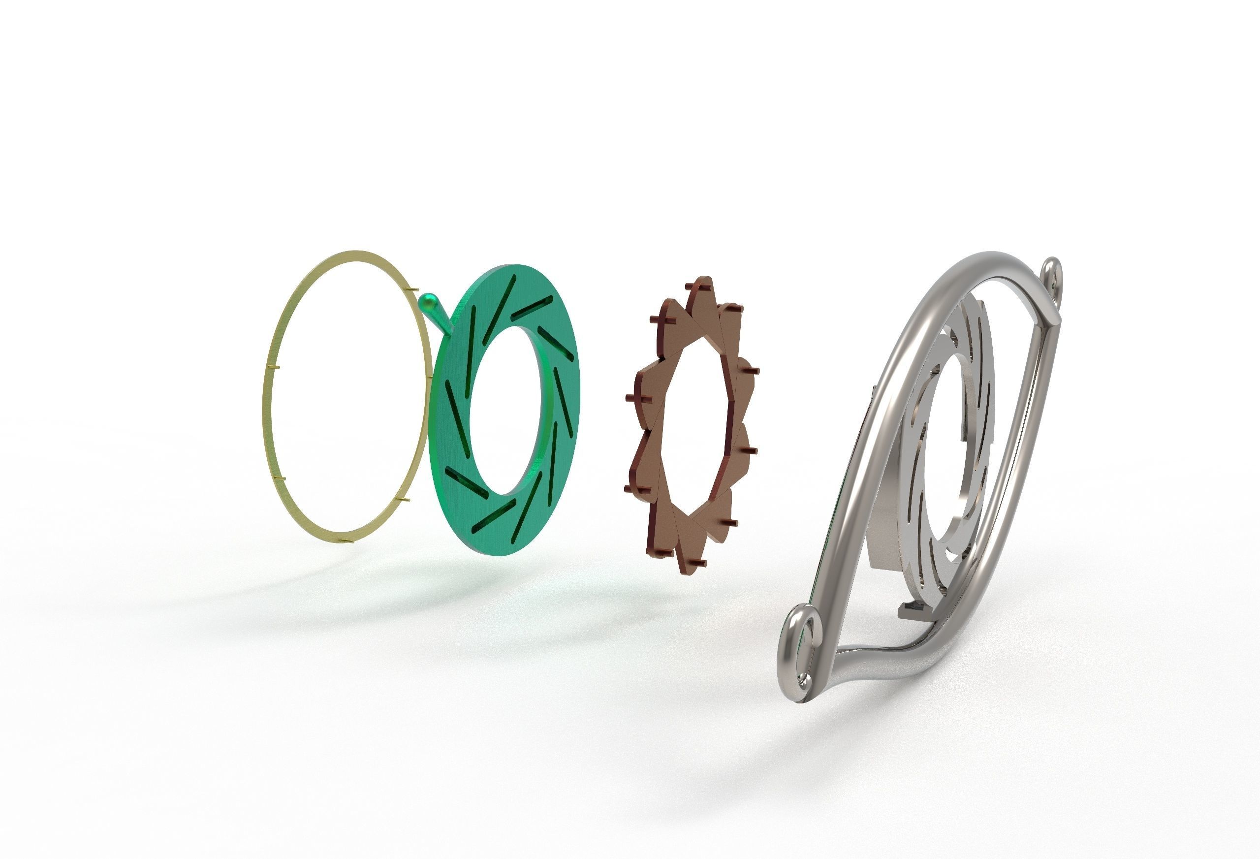 eye iris diaphragm pendant 3D print model_56