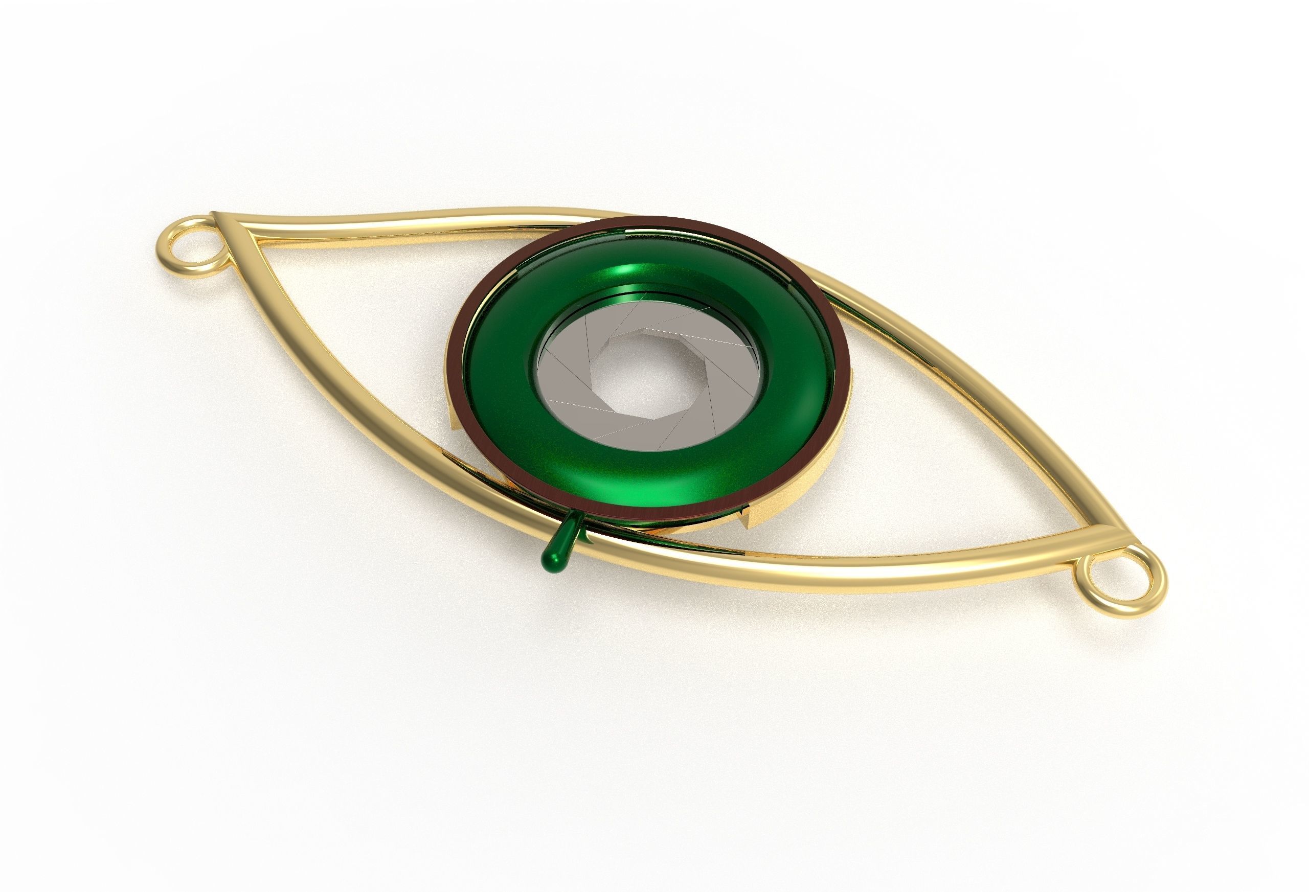 eye iris diaphragm pendant 3D print model_52