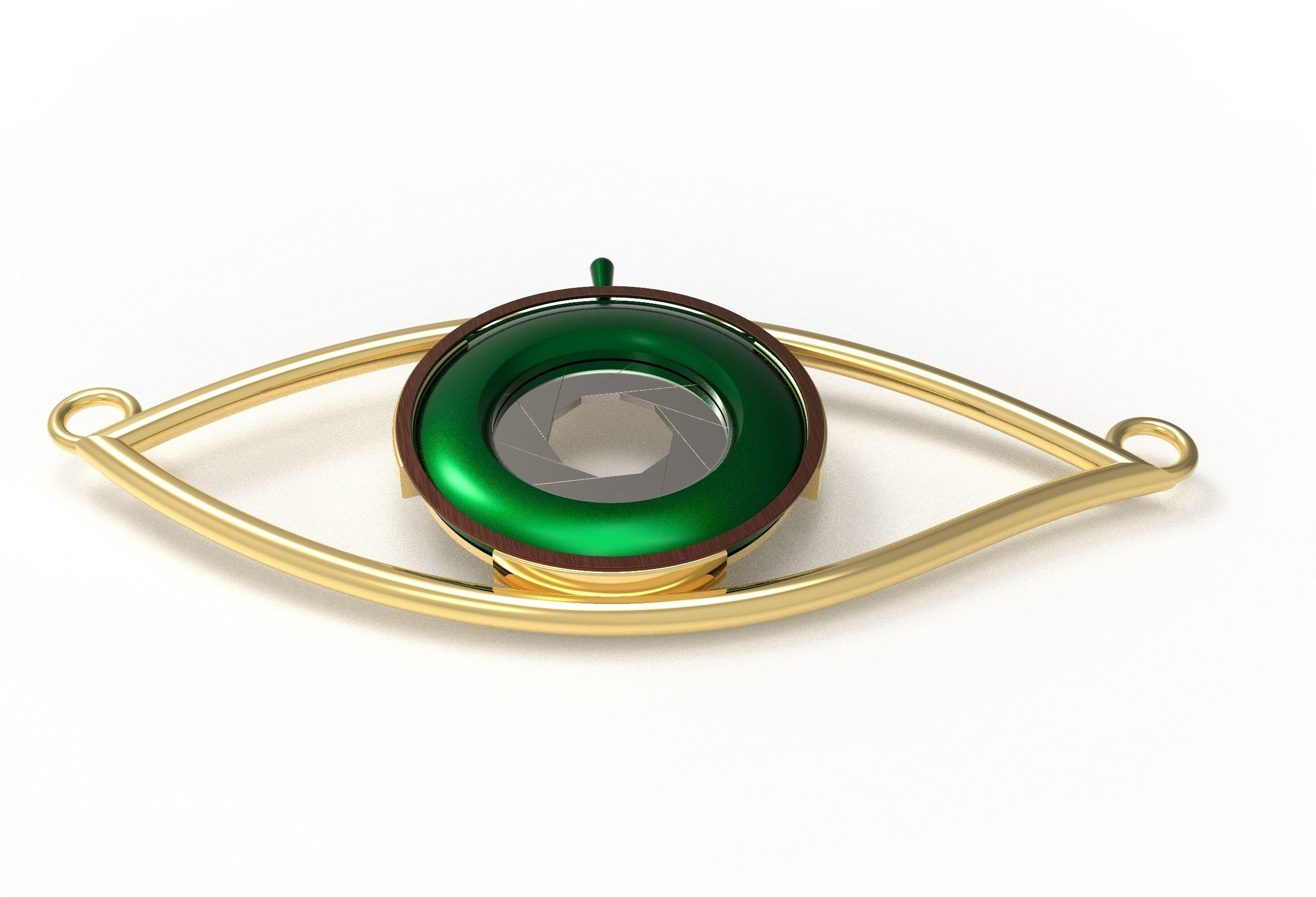 eye iris diaphragm pendant 3D print model_47