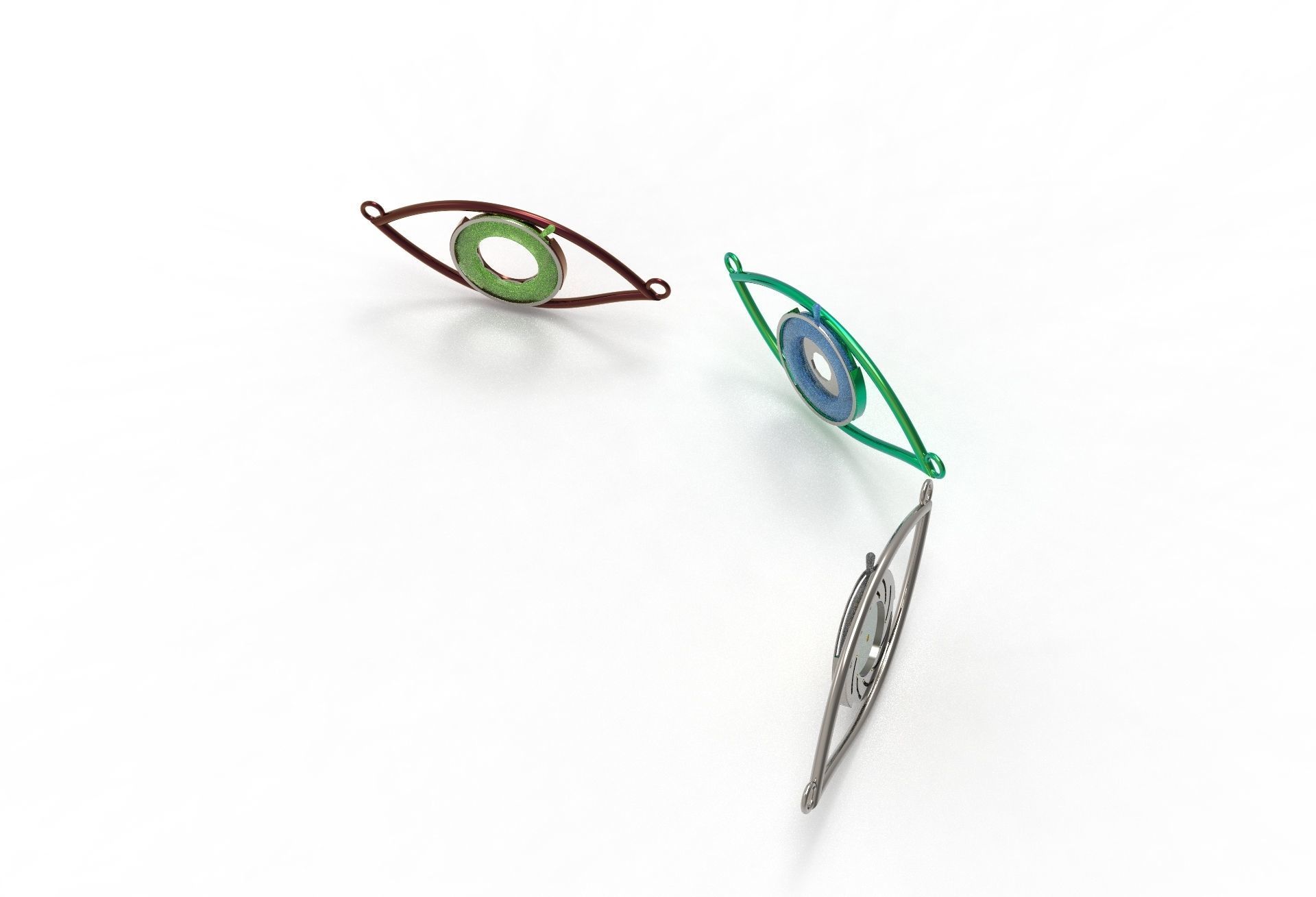 eye iris diaphragm pendant 3D print model_17