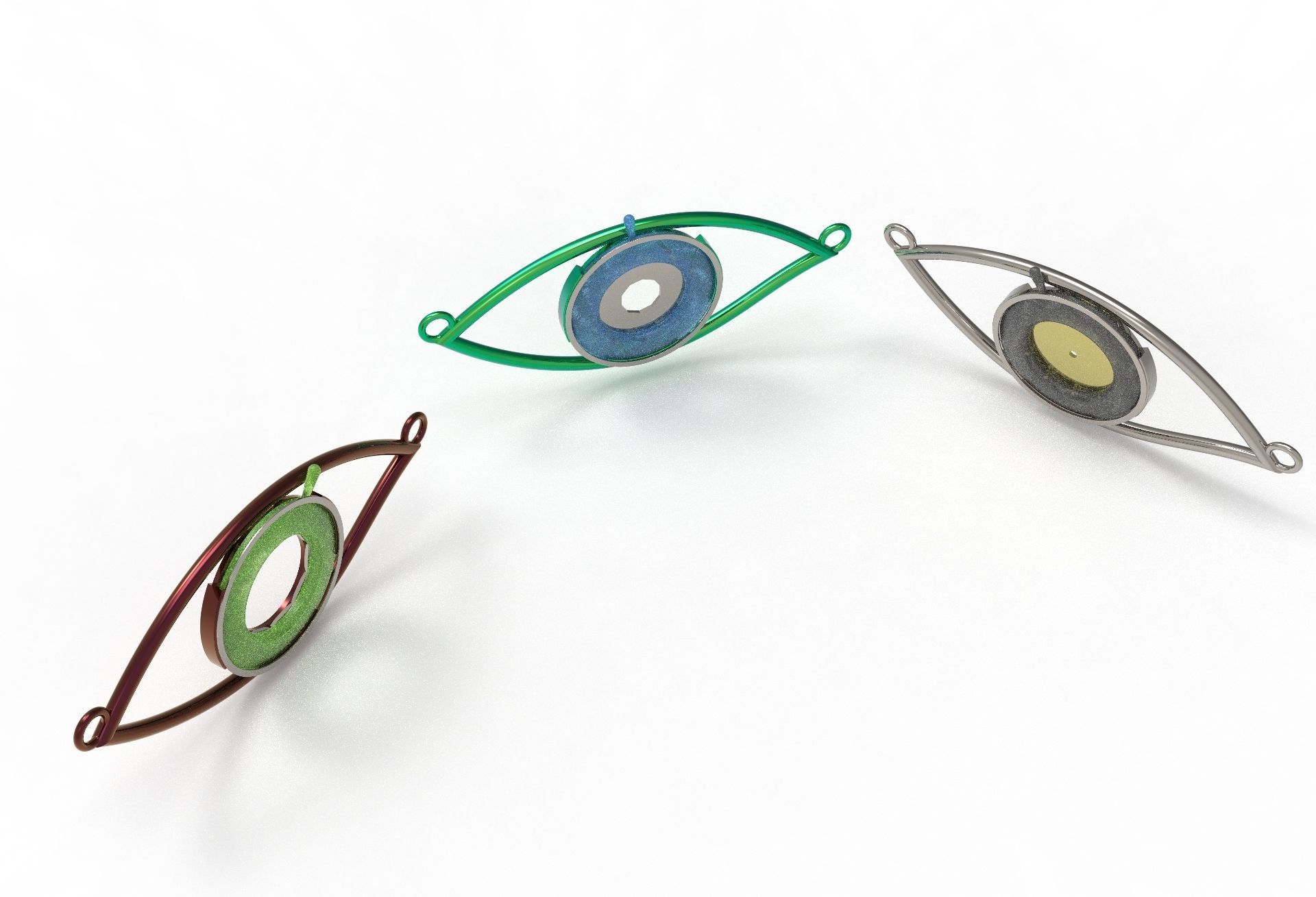 eye iris diaphragm pendant 3D print model_21