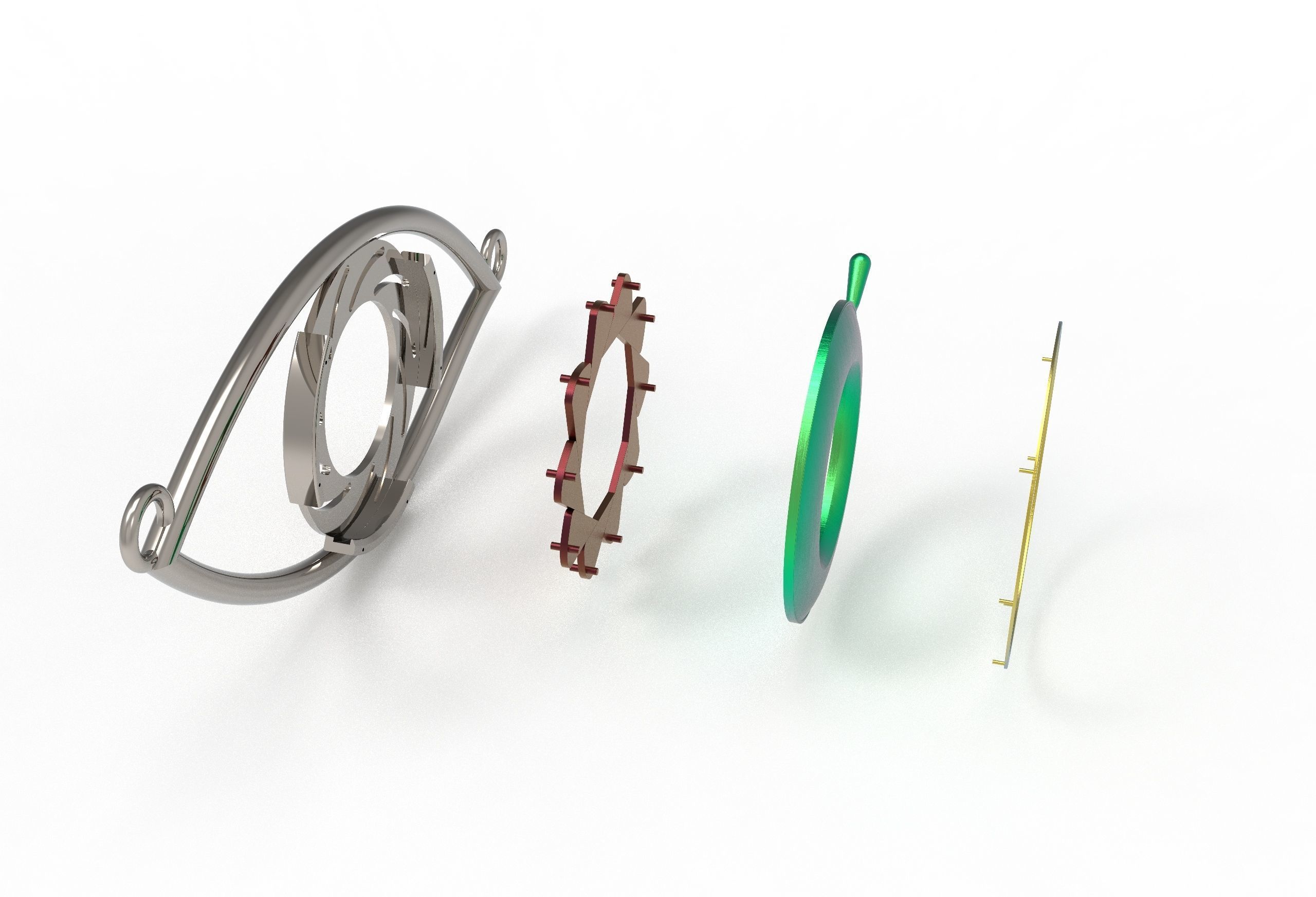 eye iris diaphragm pendant 3D print model_59