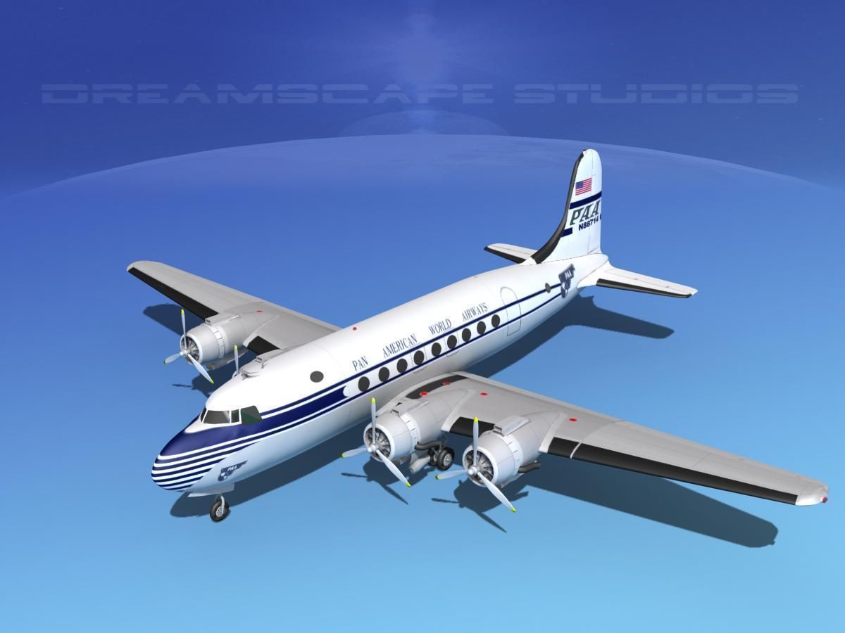 Douglas DC-4 Pan Am 3D model_10