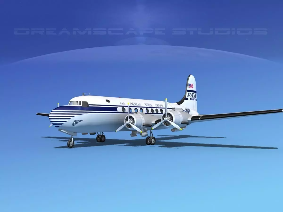 Douglas DC-4 Pan Am 3D model_0