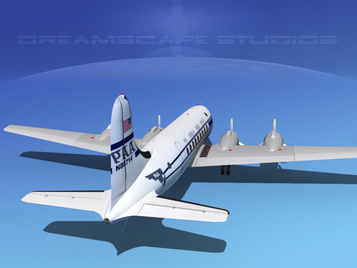 Douglas DC-4 Pan Am 3D model_6