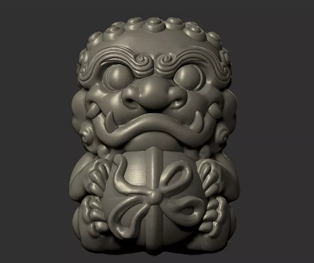 baby guardian lion 3D print model_0