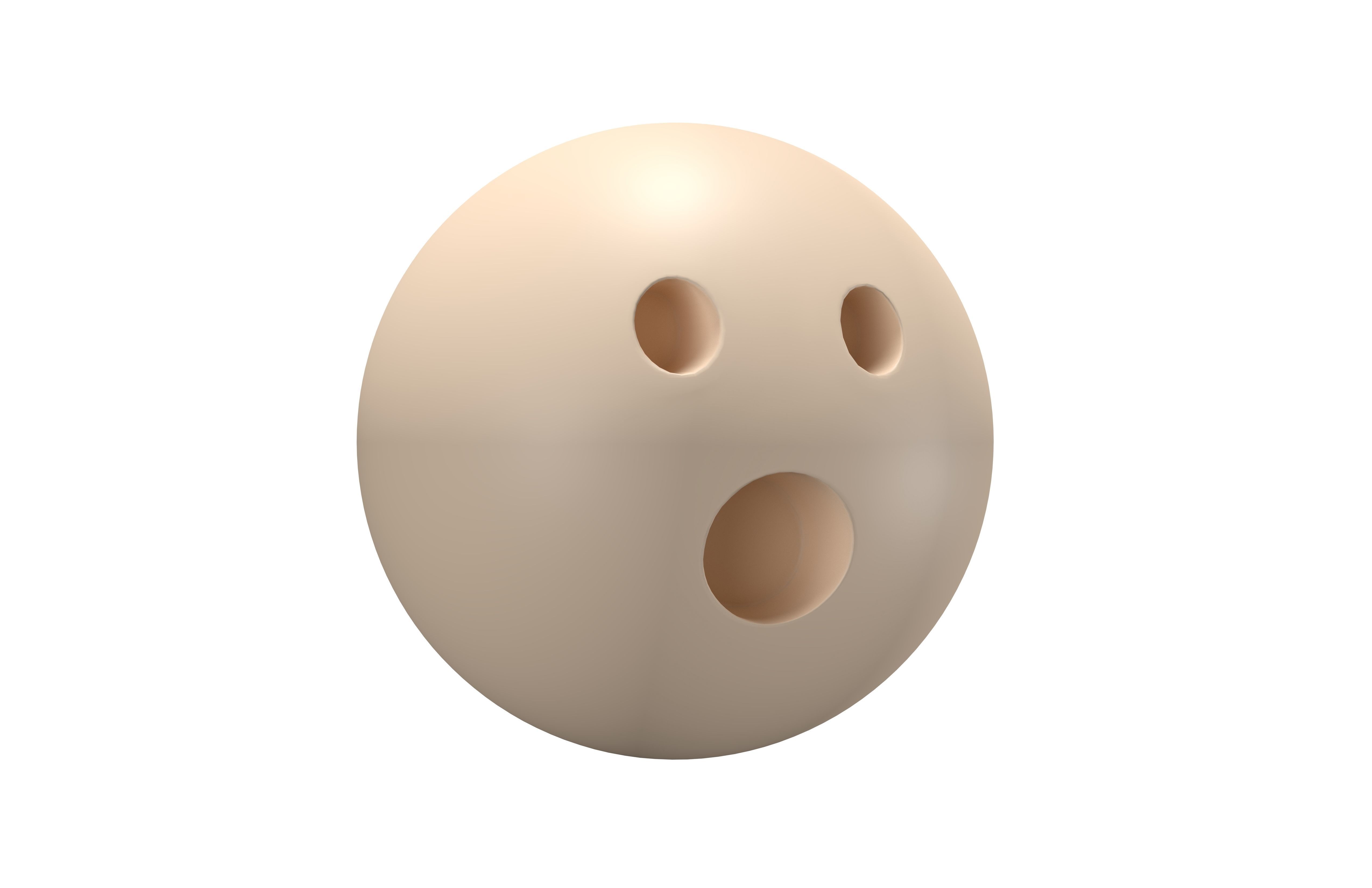 Face With Open Mouth 02 Low-poly 3D model_2