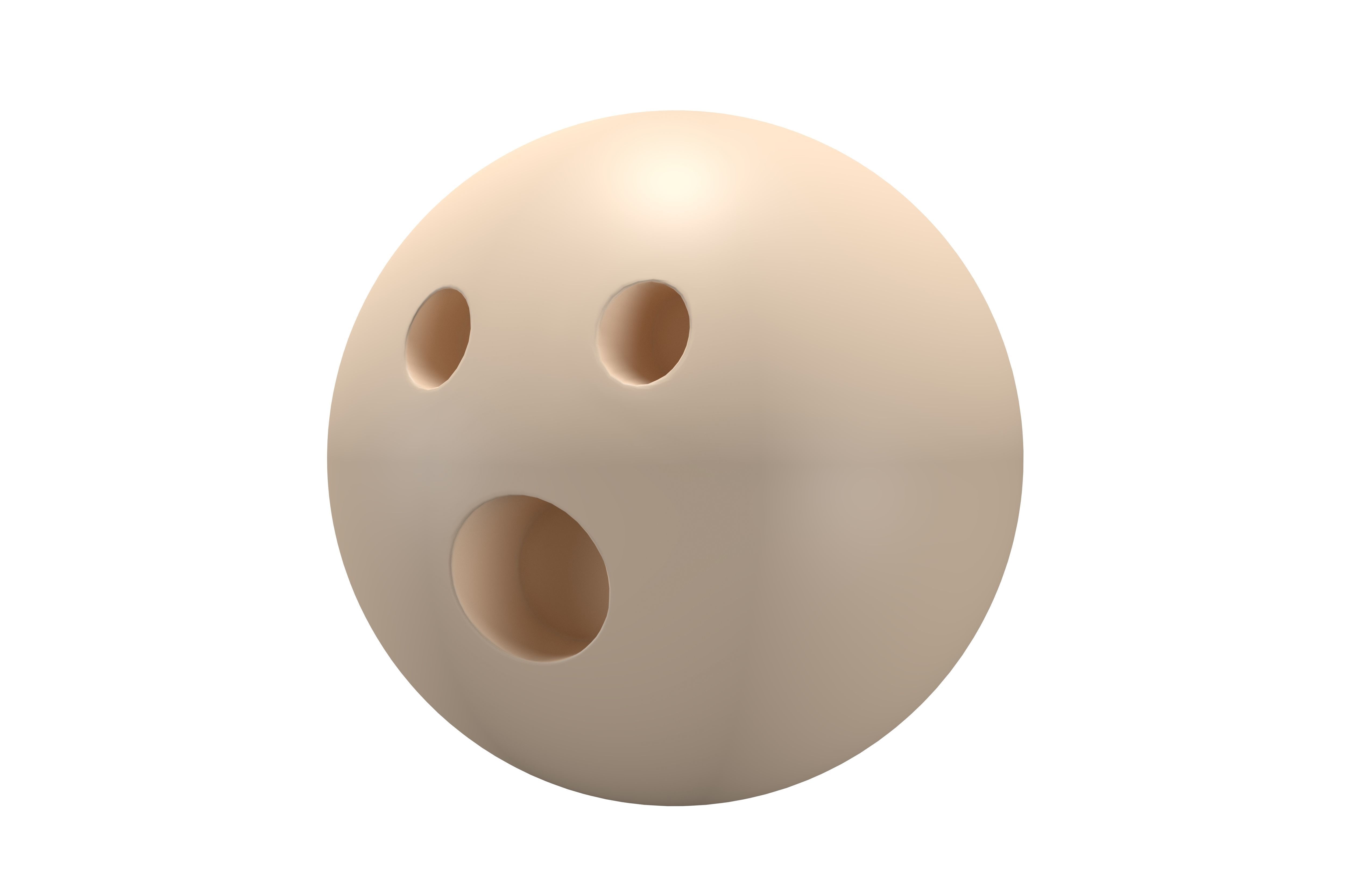 Face With Open Mouth 02 Low-poly 3D model_1