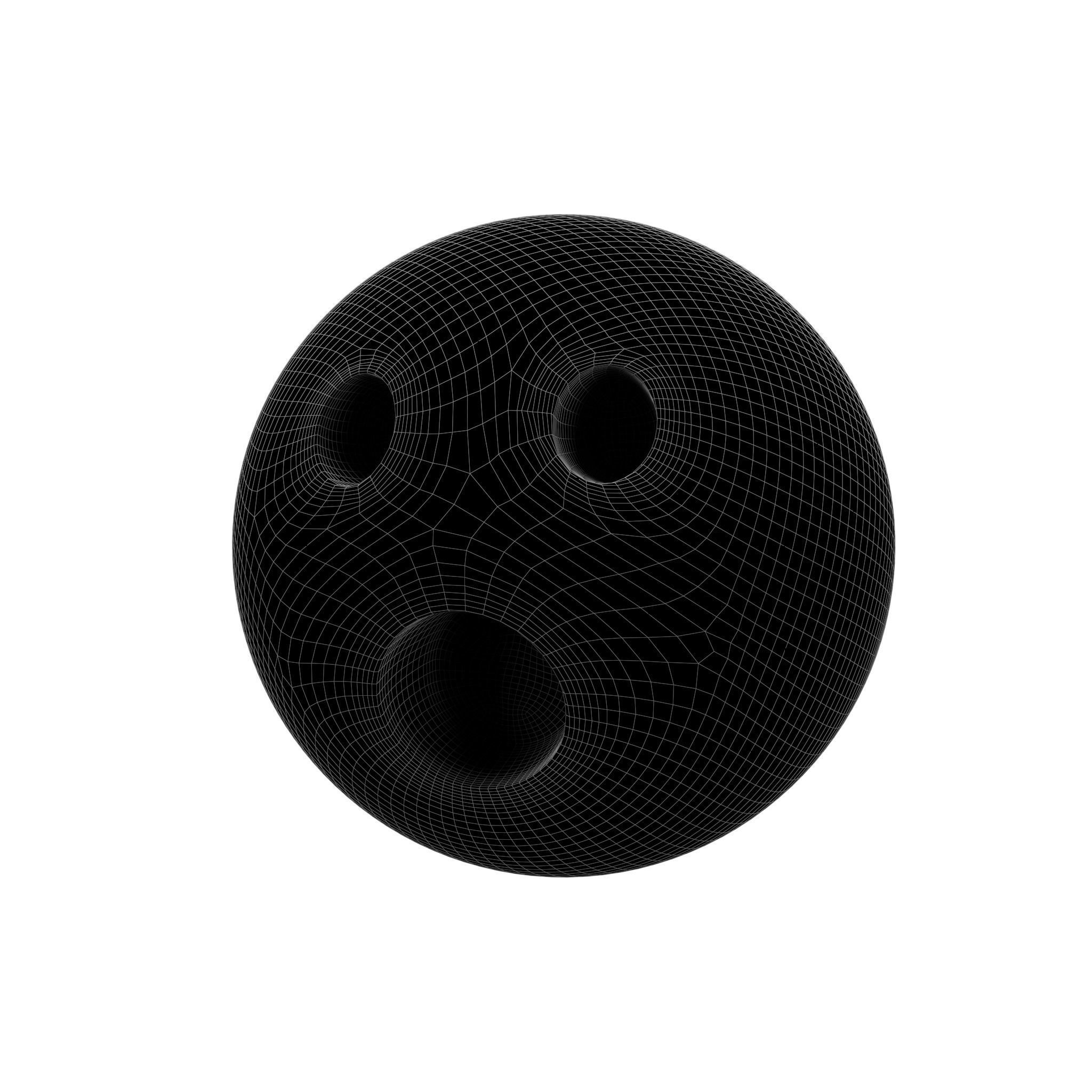 Face With Open Mouth 02 Low-poly 3D model_4