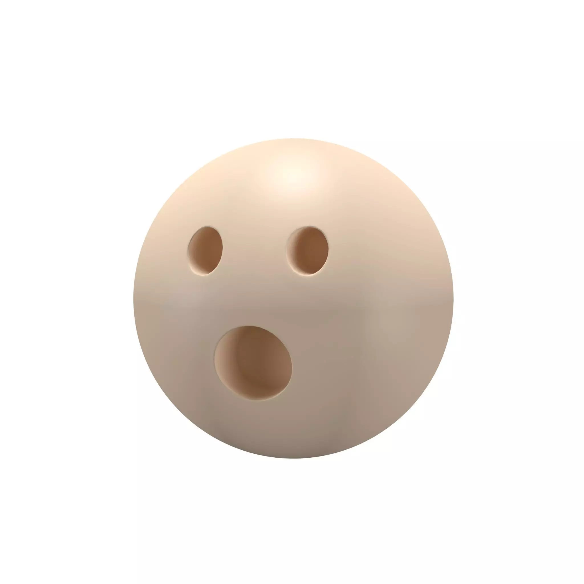 Face With Open Mouth 02 Low-poly 3D model_0