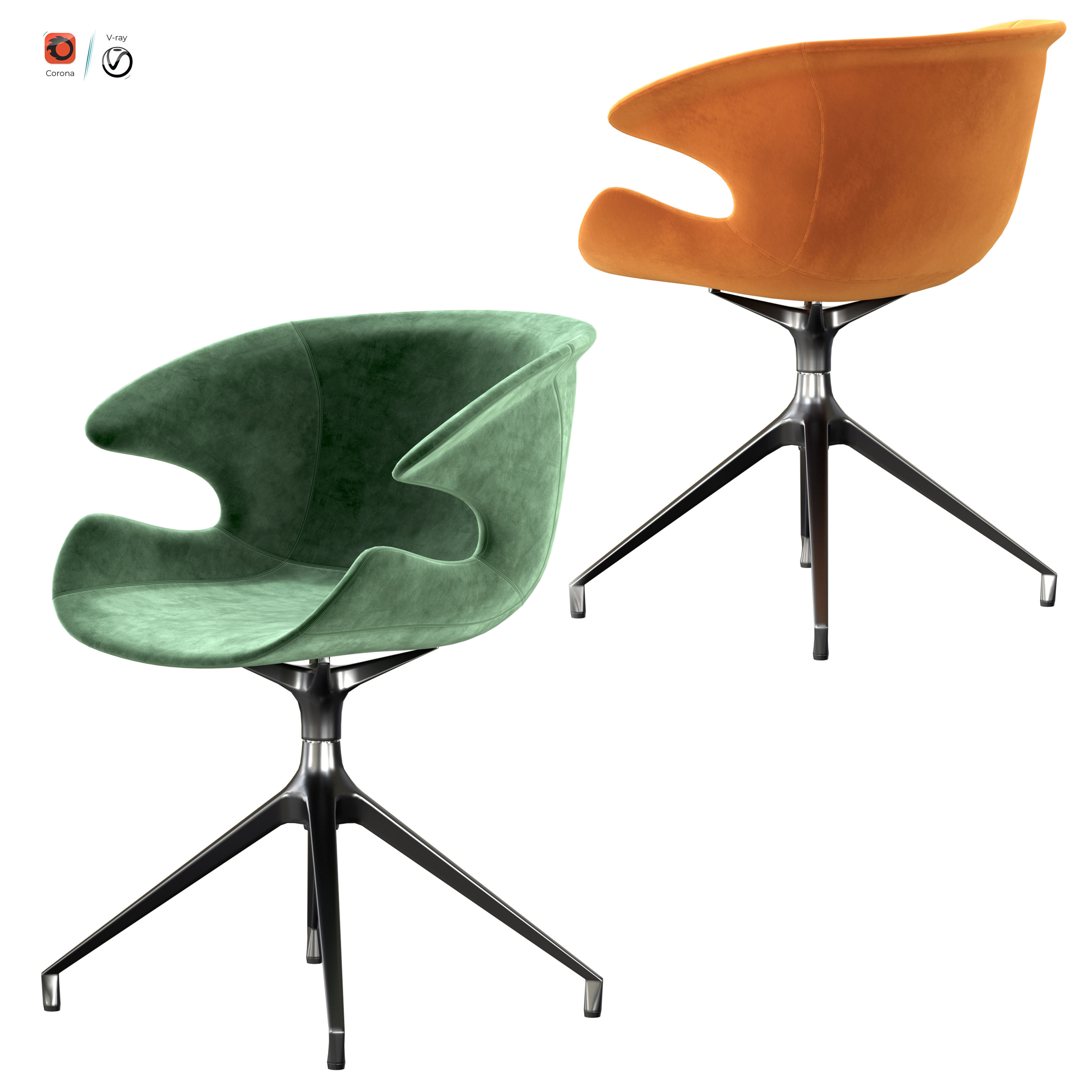 ZUIVER MIA ARMCHAIR 3D model_4