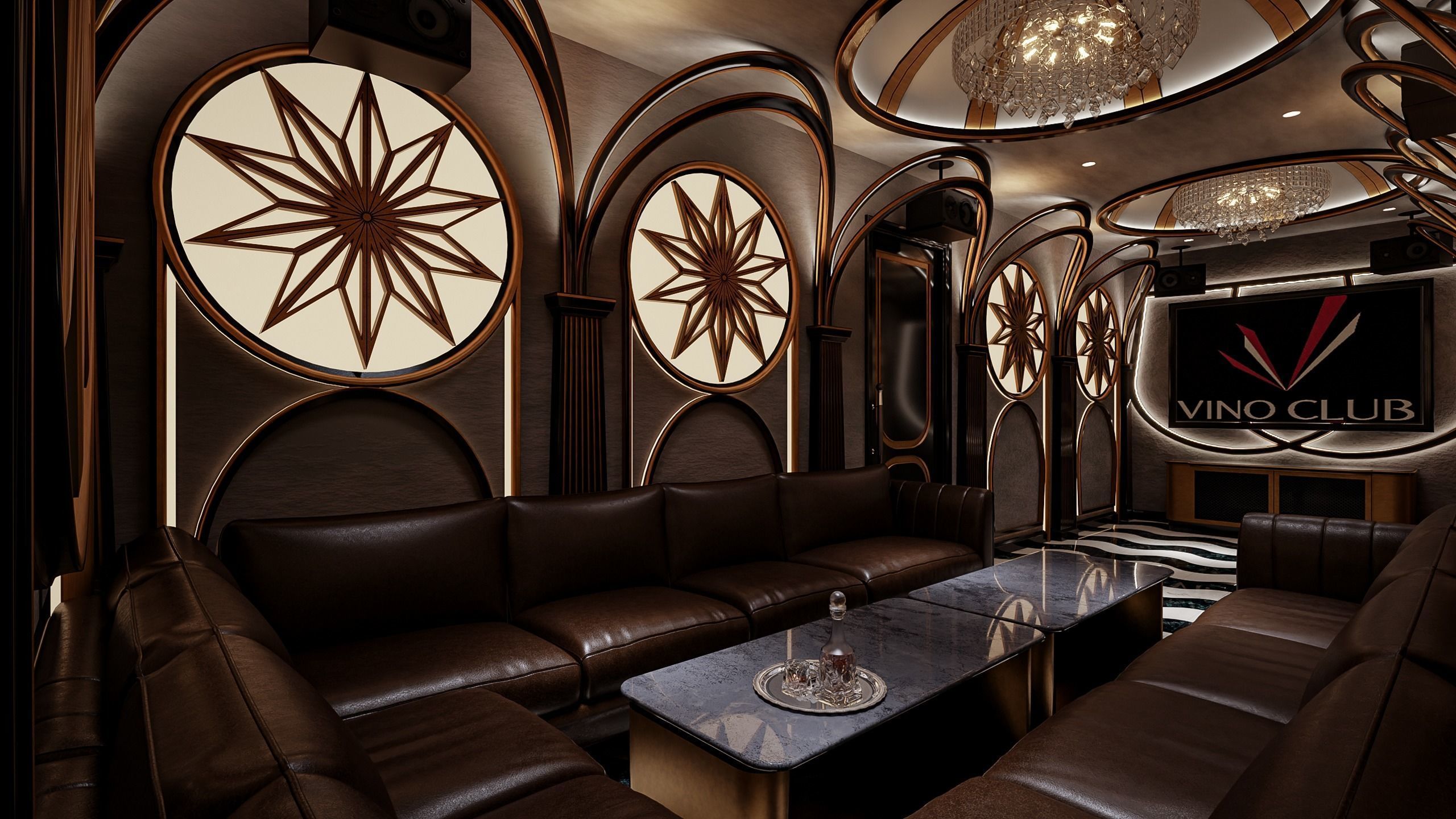 Karaoke KTV Interior Scene Low-poly 3D model_1