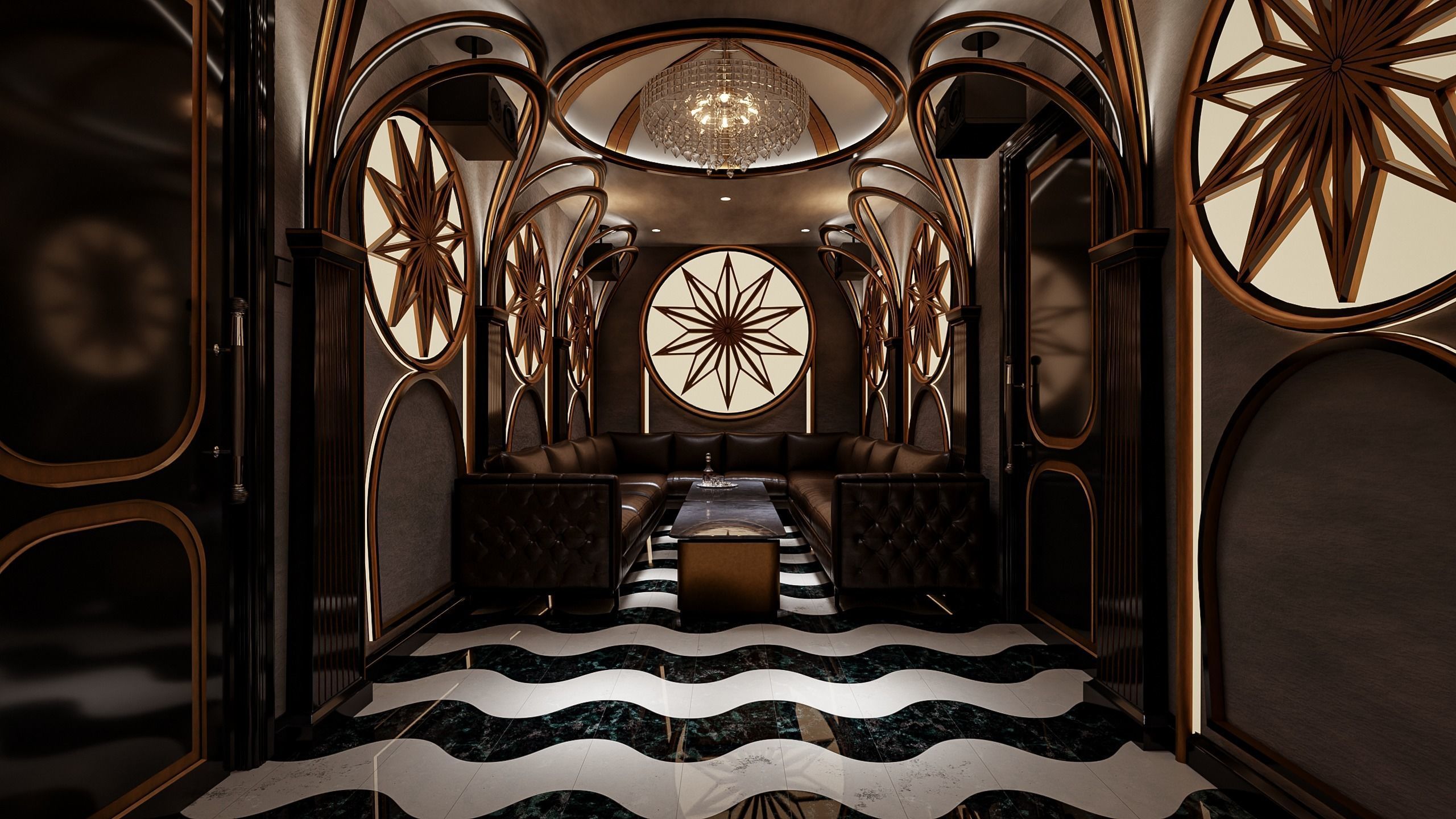 Karaoke KTV Interior Scene Low-poly 3D model_2