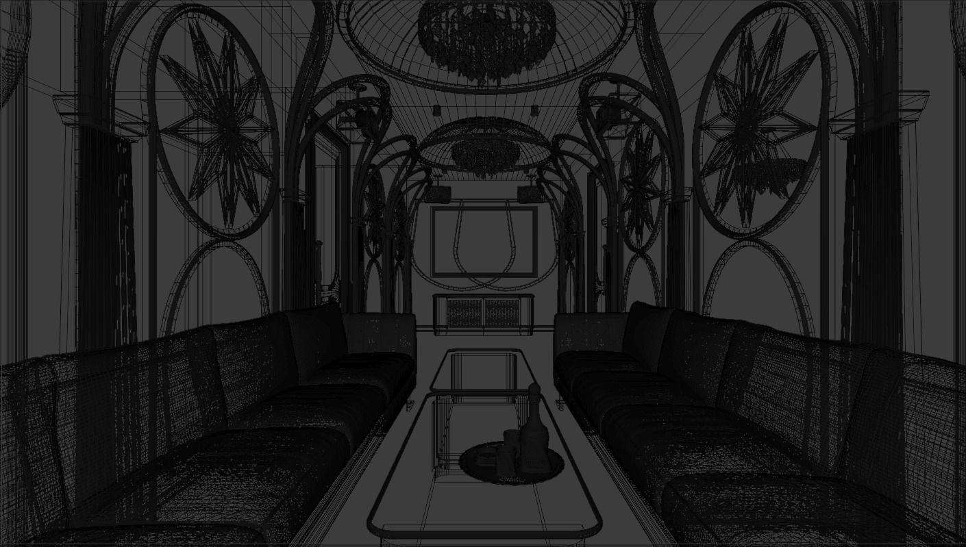 Karaoke KTV Interior Scene Low-poly 3D model_4