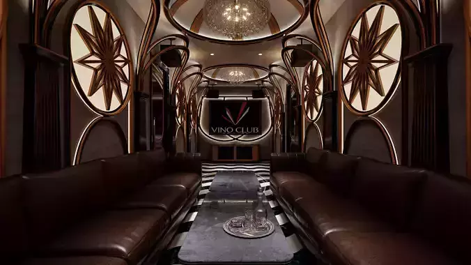 Karaoke KTV Interior Scene Low-poly 3D model