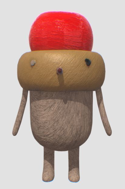 wooden character1 3D model_1