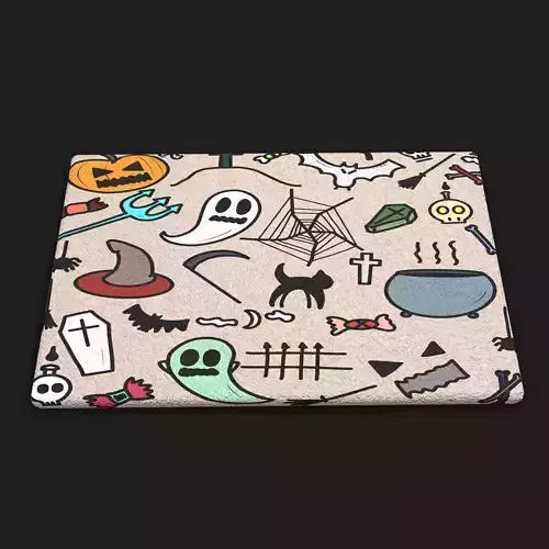 Halloween Figures Version Two Decorative Mat Low-poly 3D model