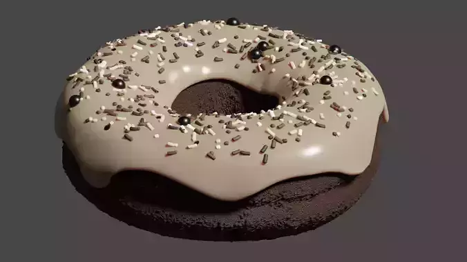 Donut chocolate with sprinkles