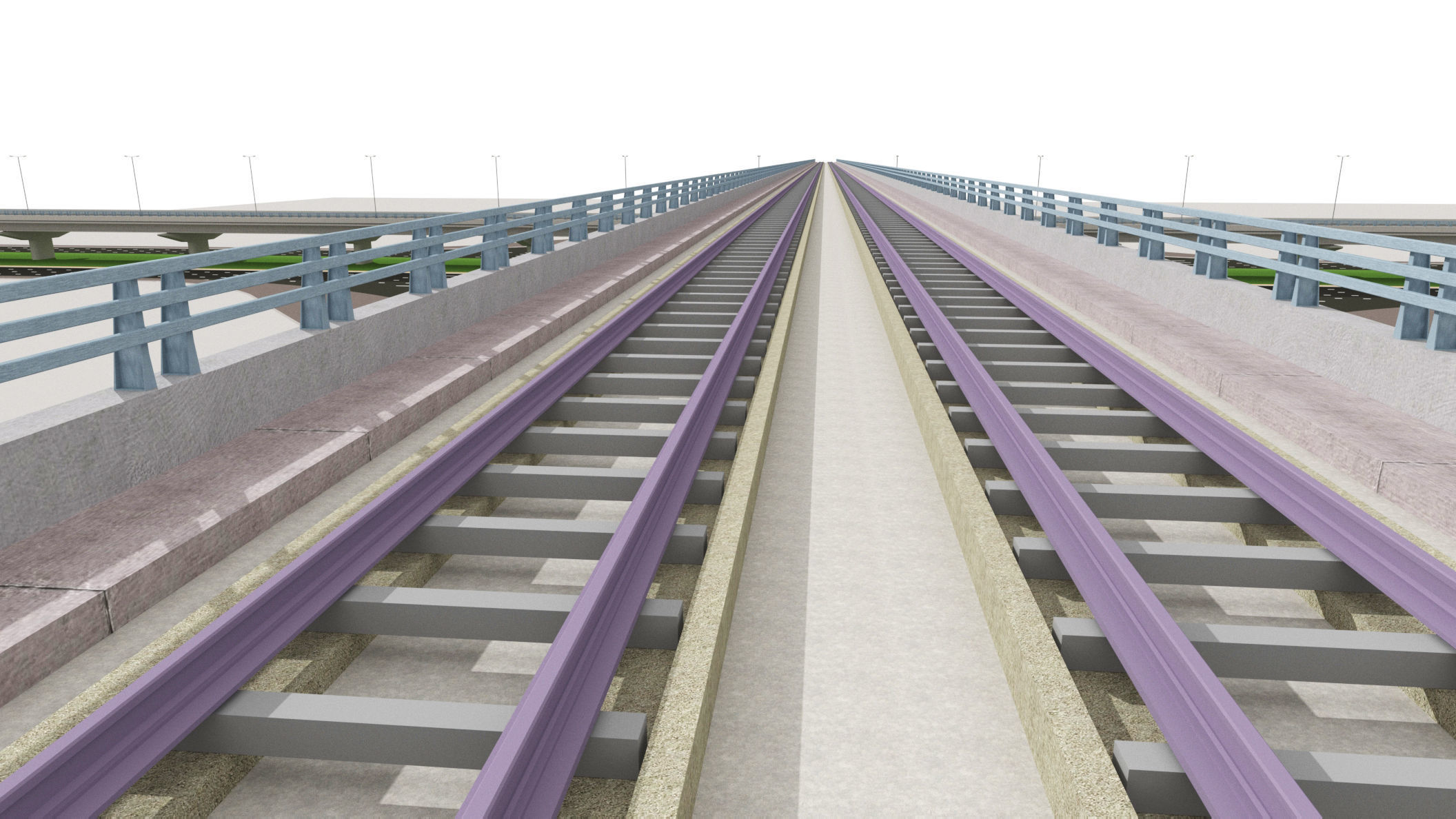 Multi level Road Interchange 3D model_6