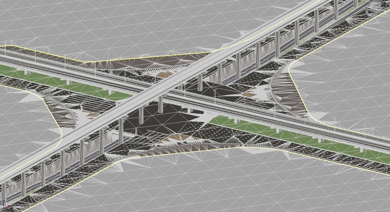 Multi level Road Interchange 3D model_10