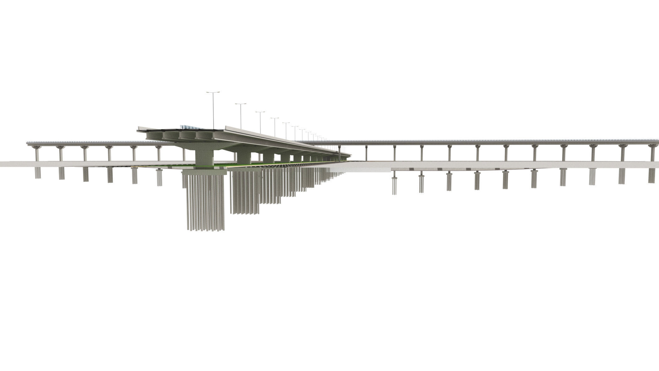 Multi level Road Interchange 3D model_8