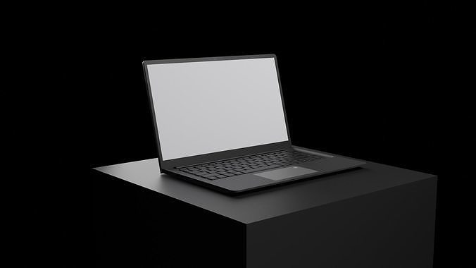 Simple Modern Laptop Template 3D model