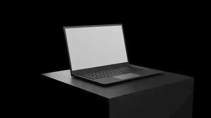 Simple Modern Laptop Template 3D model