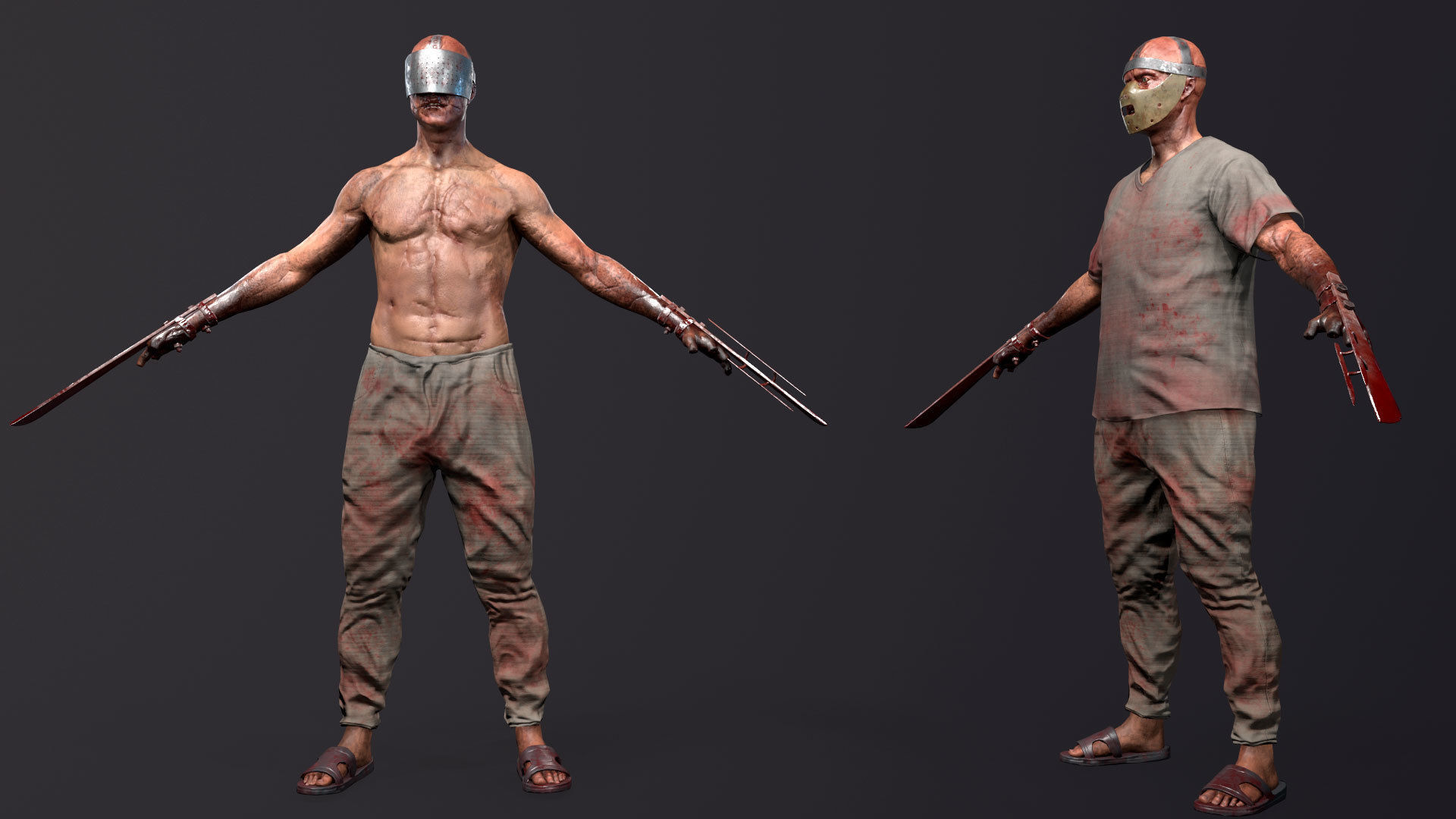 Psycho02 psycho - unreal engine Low-poly 3D model_14