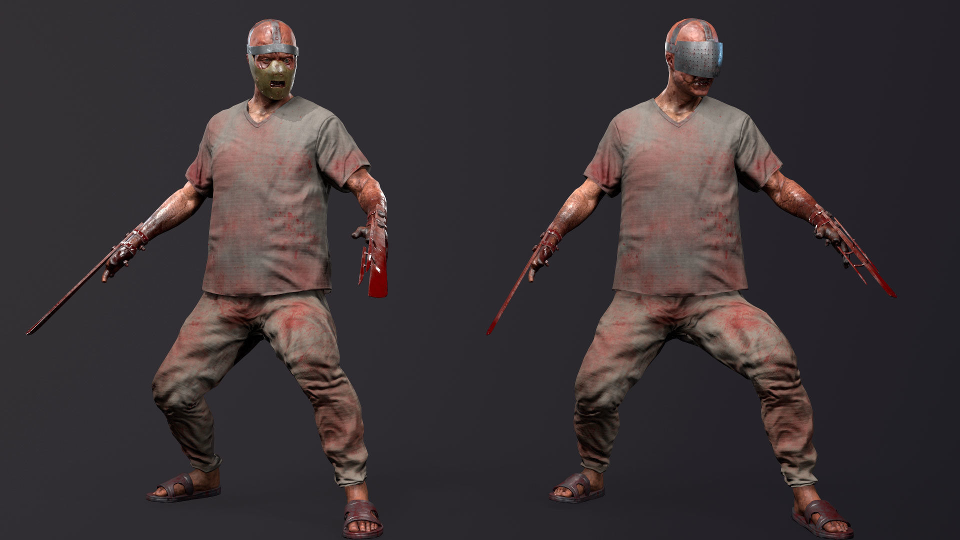 Psycho02 psycho - unreal engine Low-poly 3D model_9