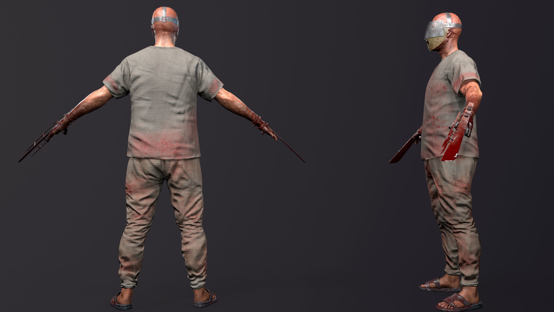 Psycho02 psycho - unreal engine Low-poly 3D model_15