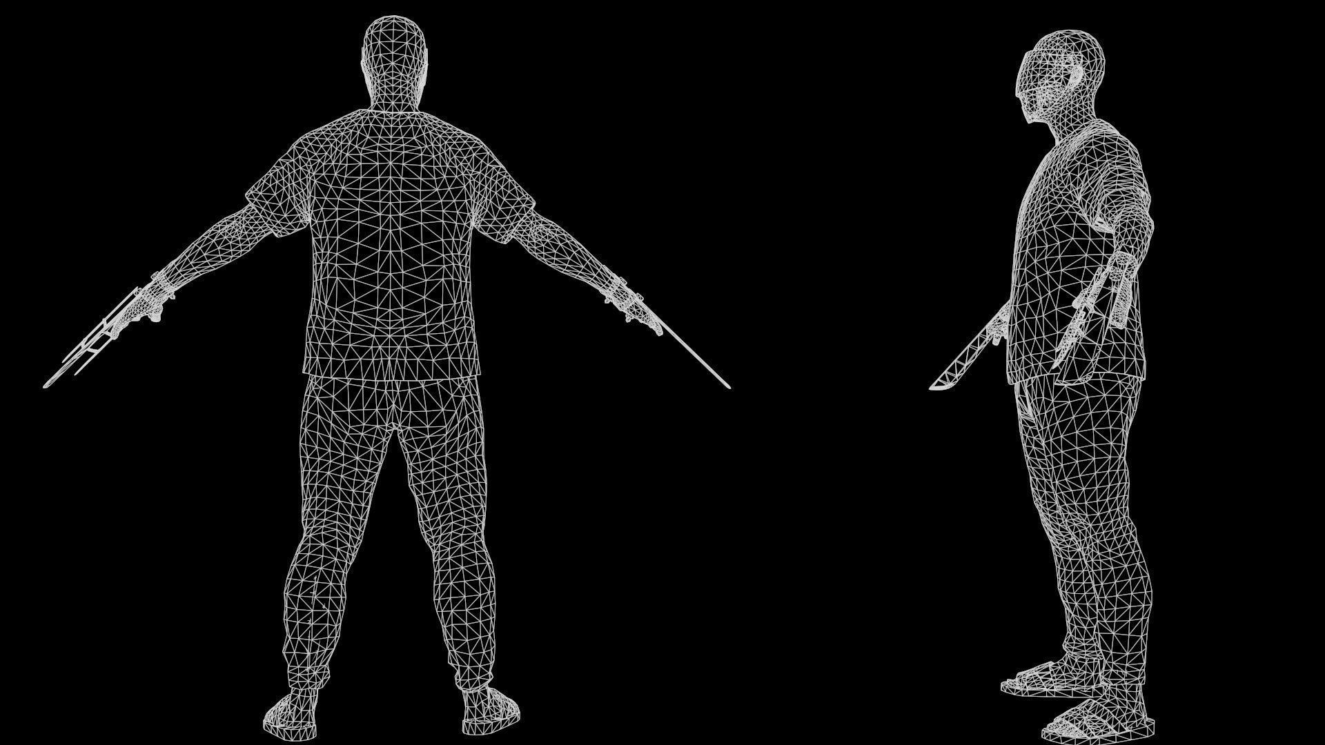 Psycho02 psycho - unreal engine Low-poly 3D model_6