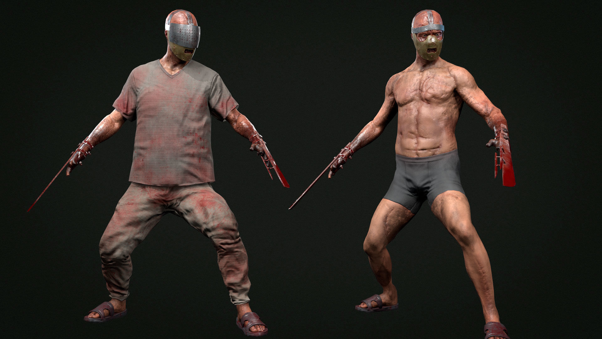 Psycho02 psycho - unreal engine Low-poly 3D model_4