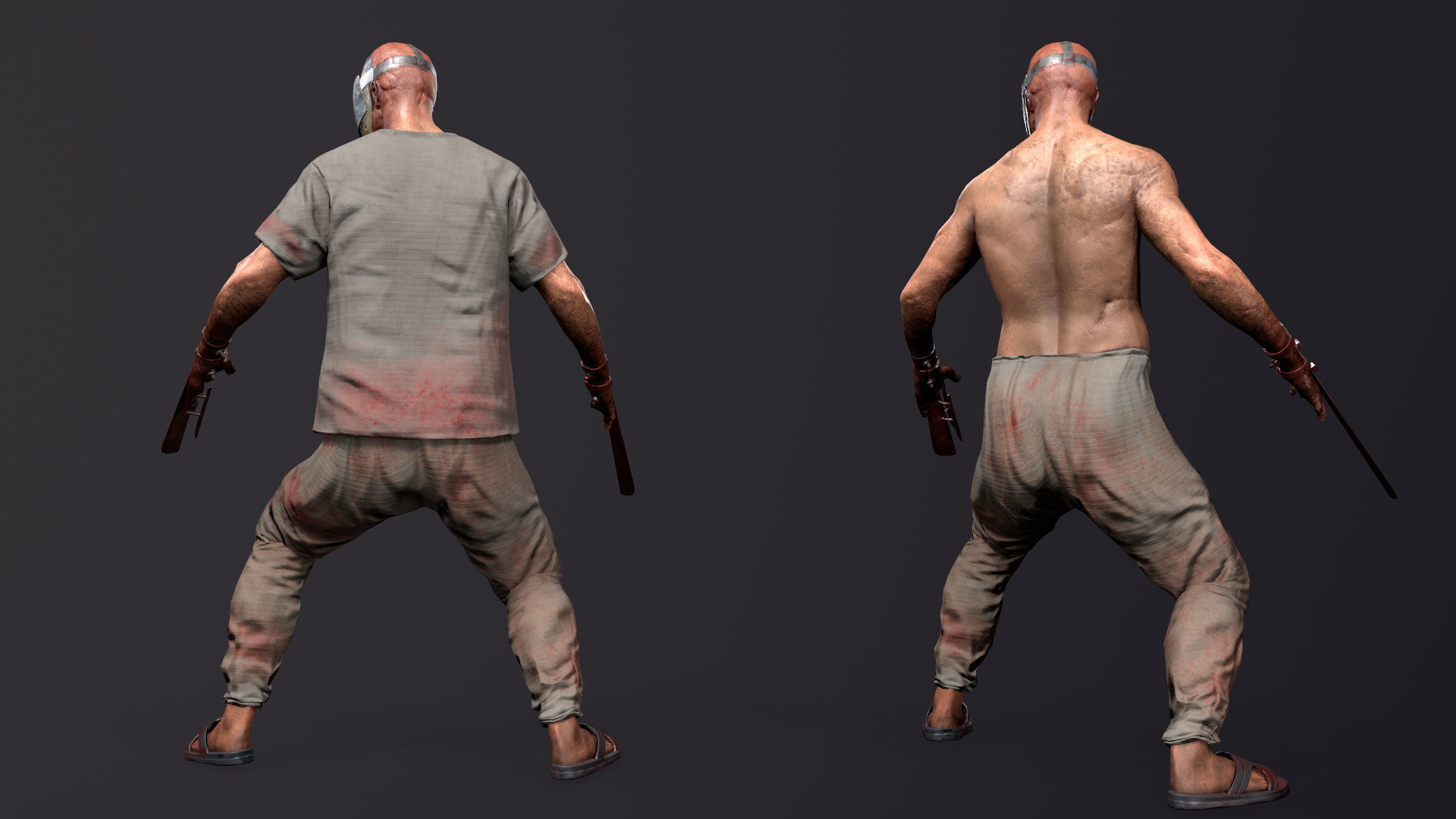 Psycho02 psycho - unreal engine Low-poly 3D model_8