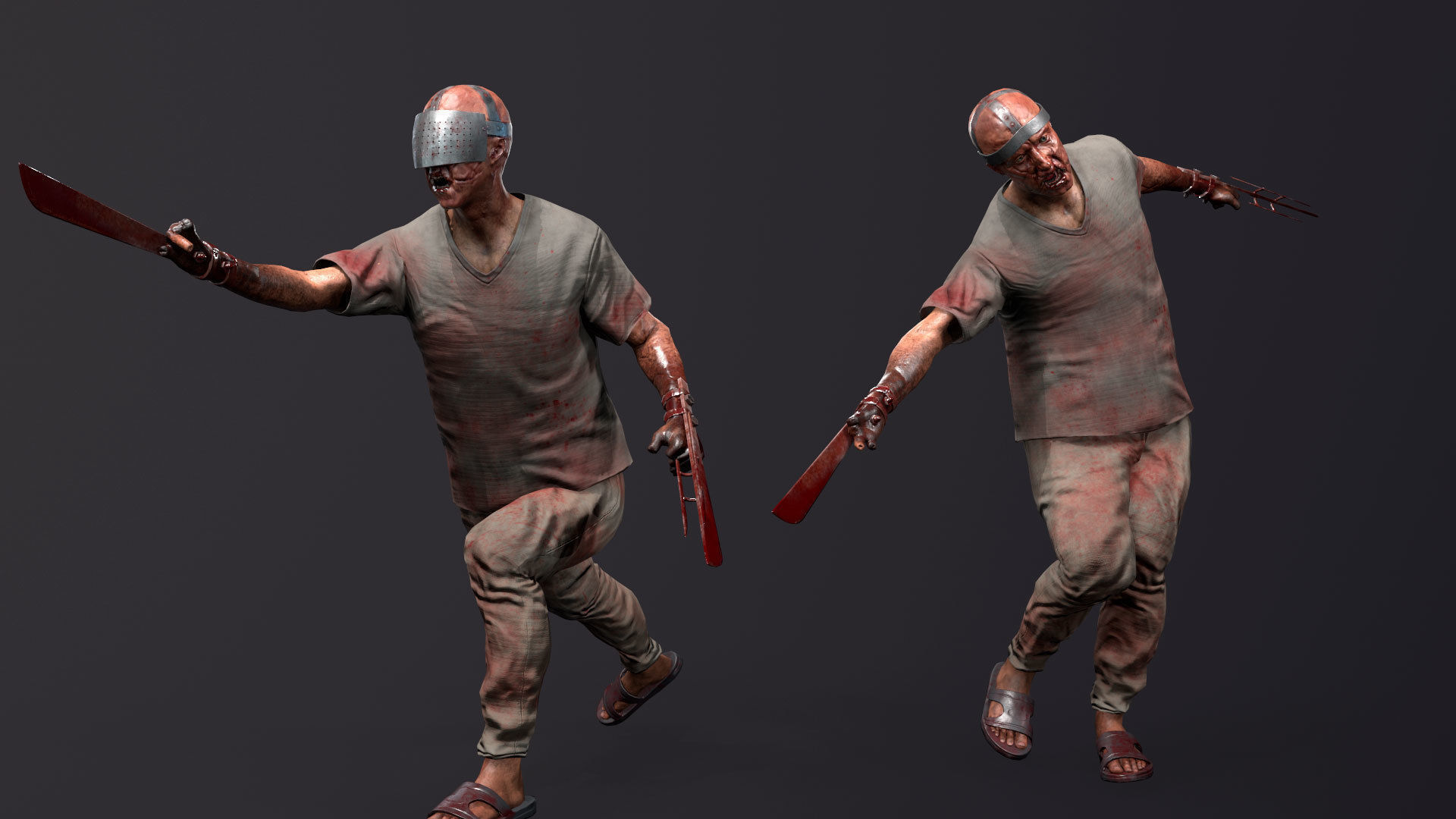 Psycho02 psycho - unreal engine Low-poly 3D model_11