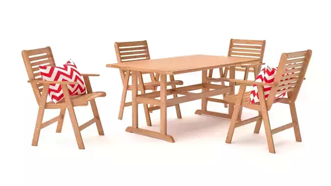 outdoor armchair and table