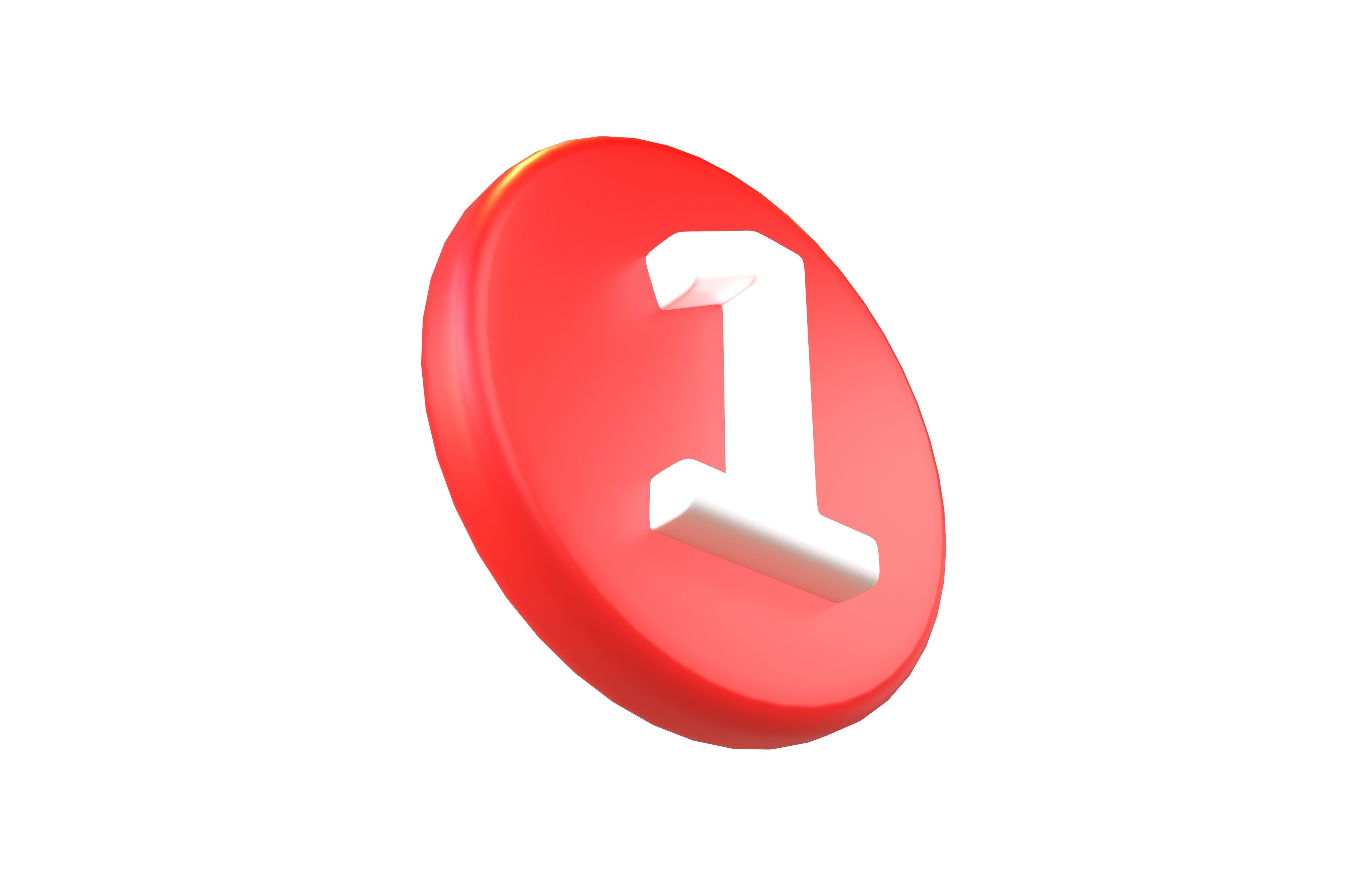 Notification Point Icon v1 001 Low-poly 3D model_2