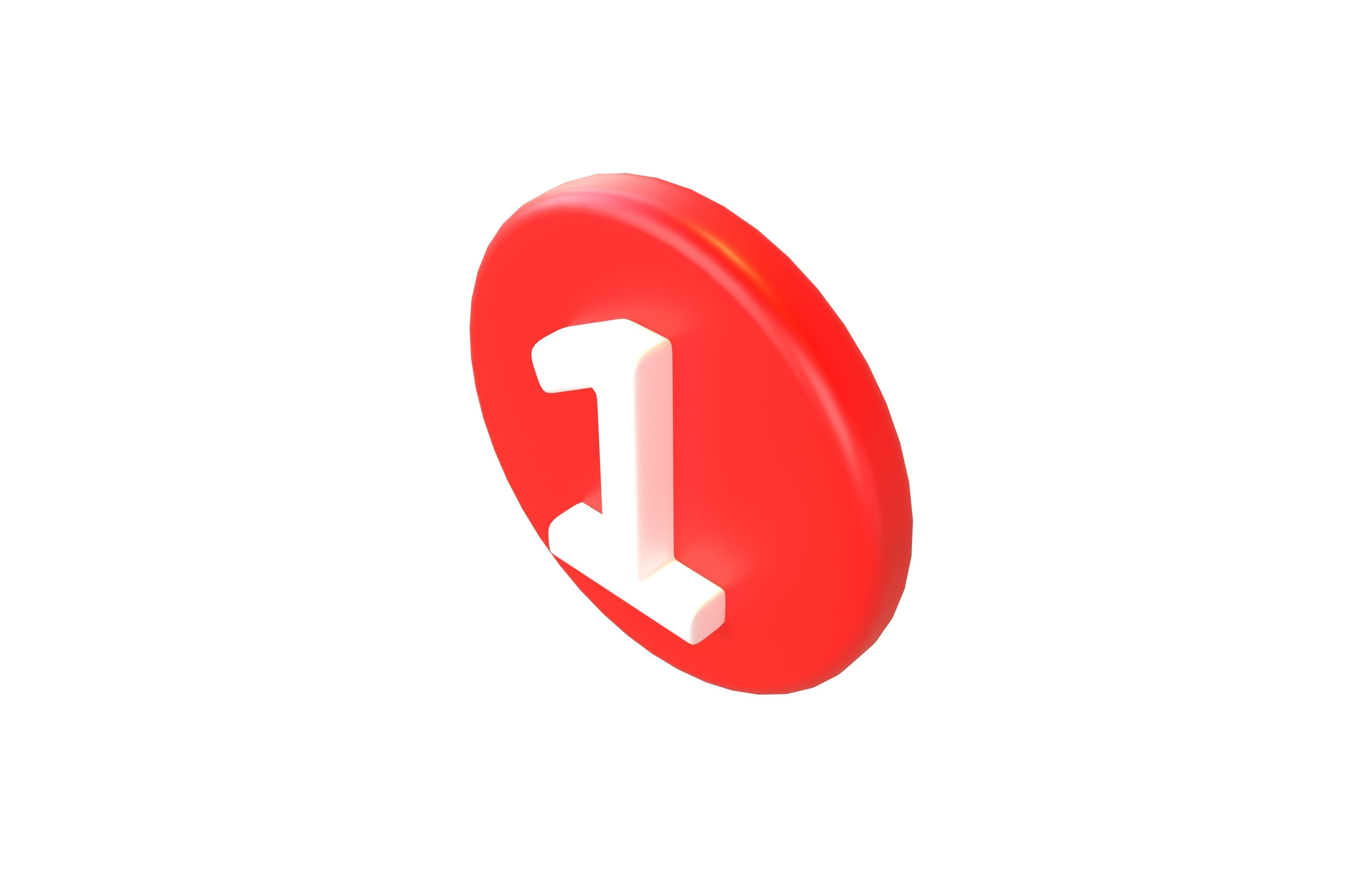 Notification Point Icon v1 001 Low-poly 3D model_1