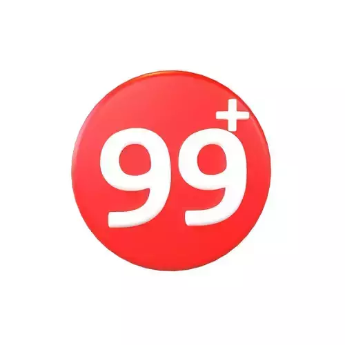 Notification Point Icon v2 001 Low-poly 3D model