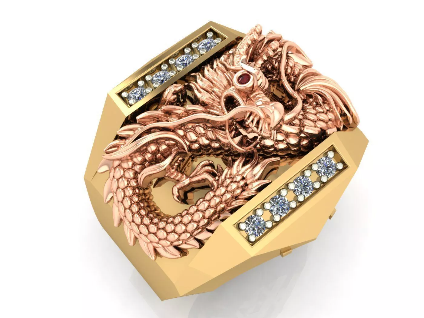 ring dragon jewelry 3D print model